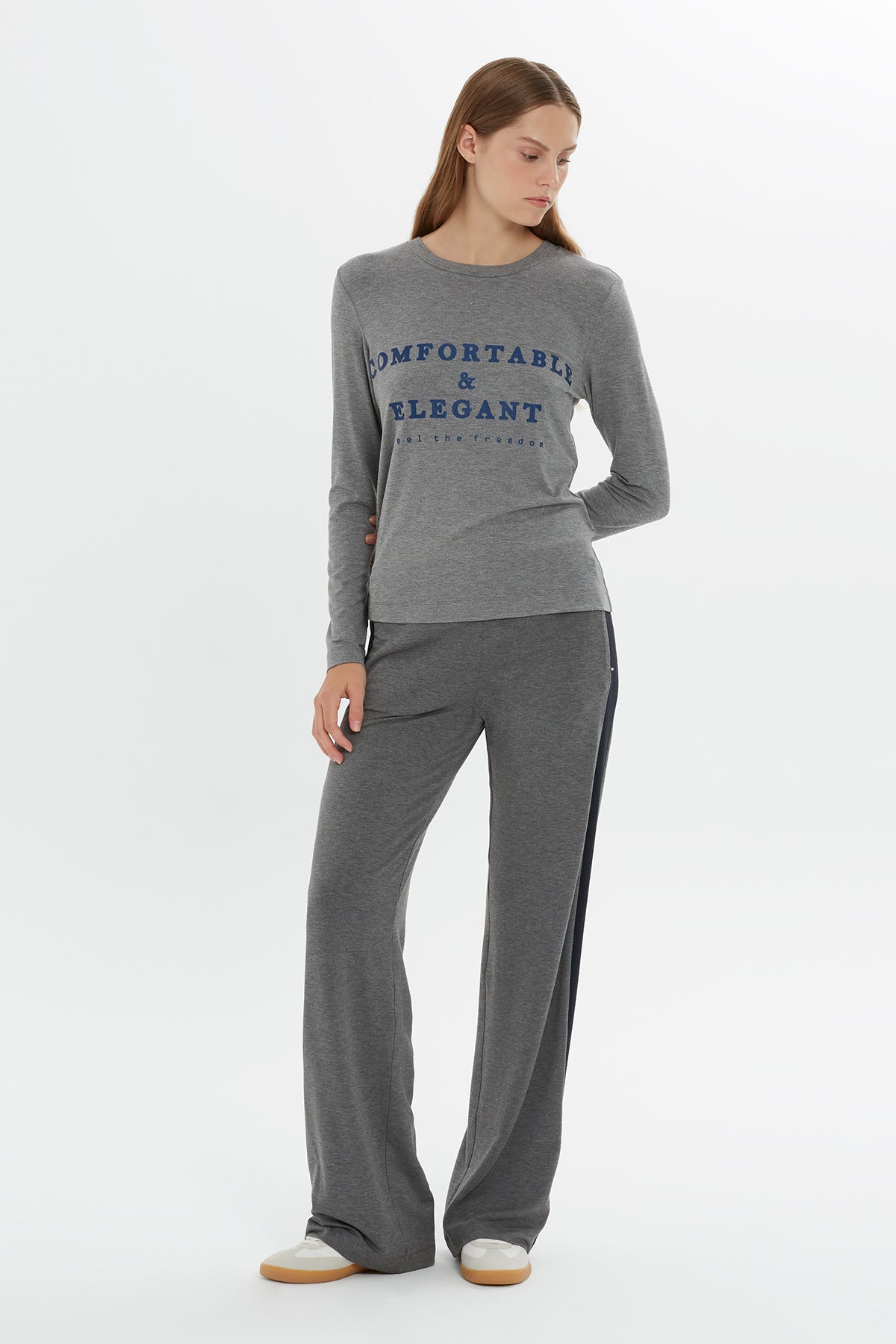 Baskılı Uzun Kollu T-Shirt