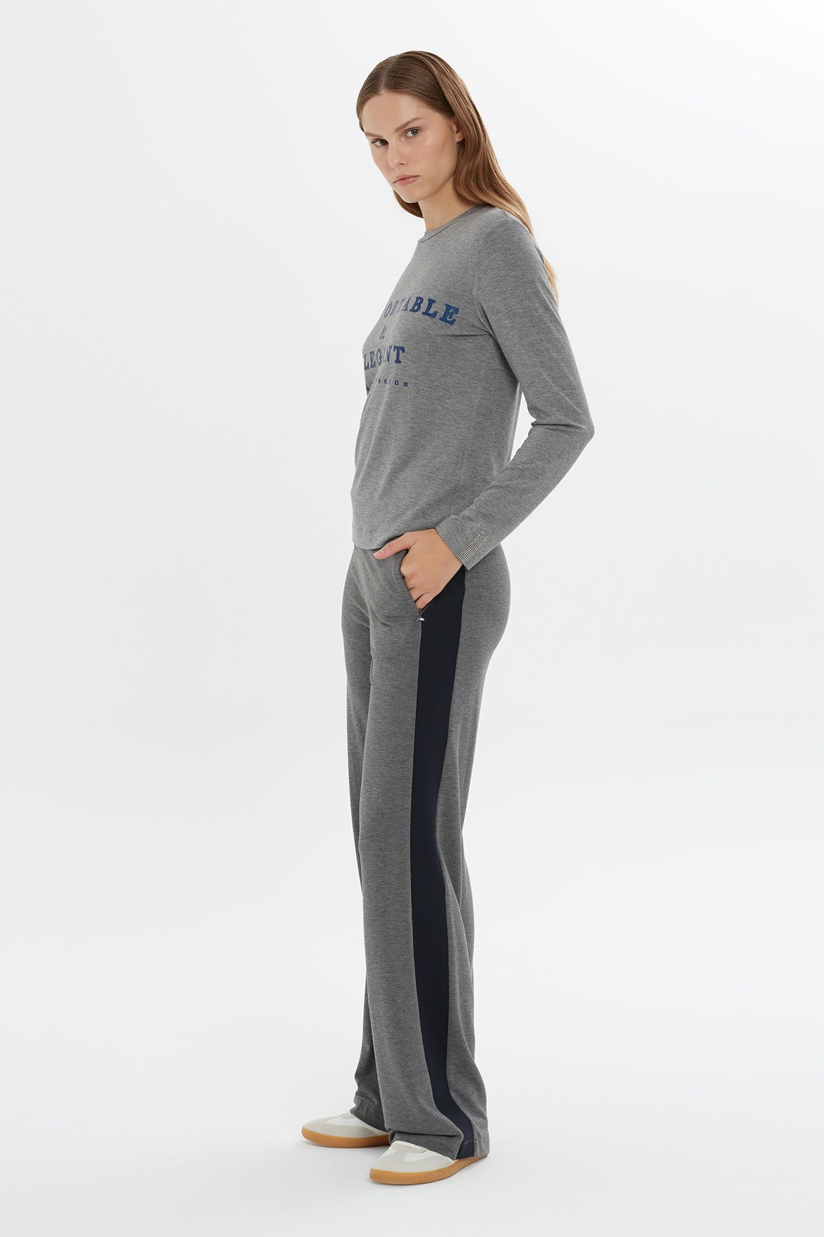 Baskılı Uzun Kollu T-Shirt