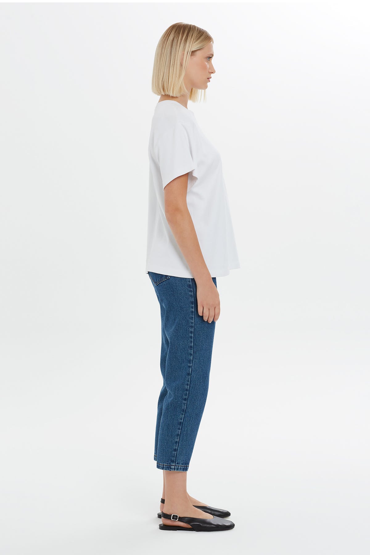 Etiket Ve Nakış Detaylı Kısa Kollu T-shirt