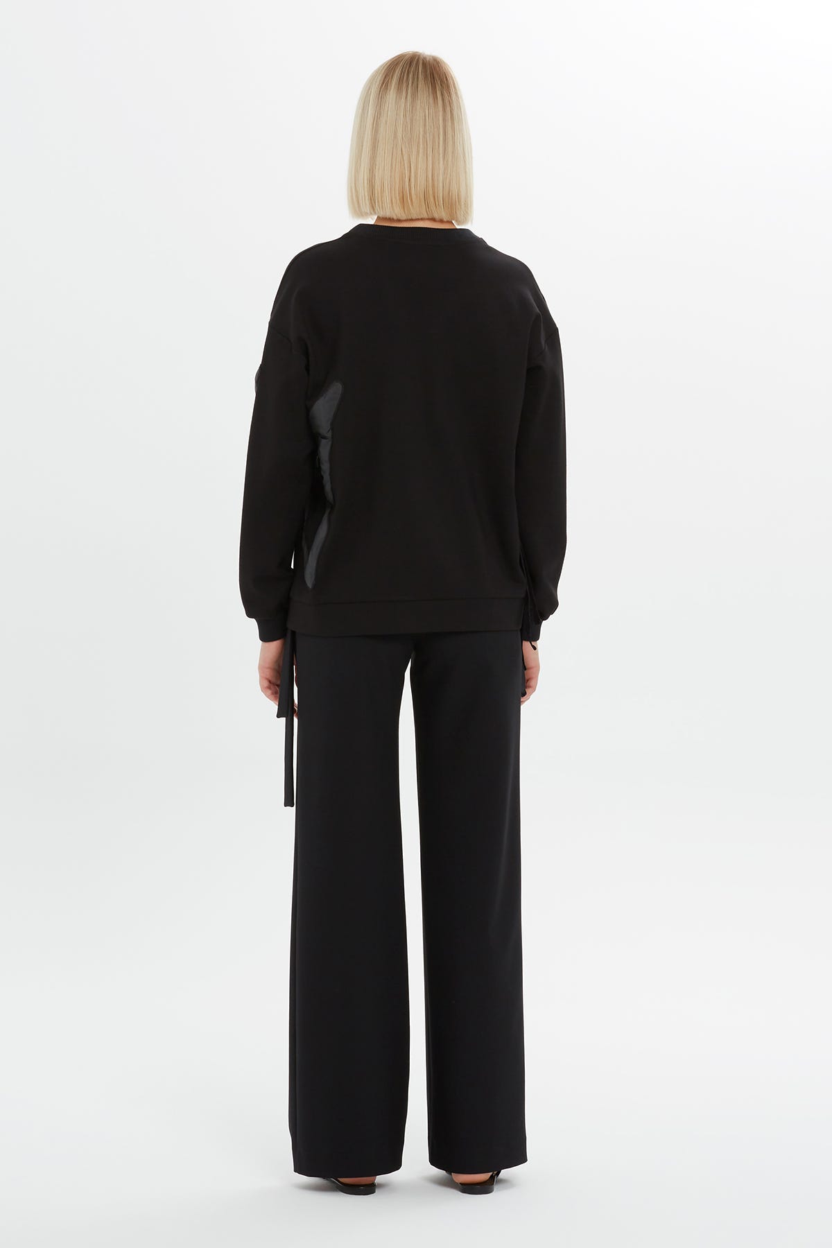 Kelebek Baskılı Uzun Kollu Sweatshirt