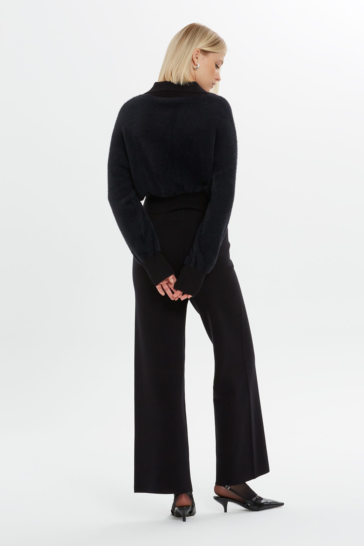 Gömlek Yaka Önü Düğme Detaylı Bluz