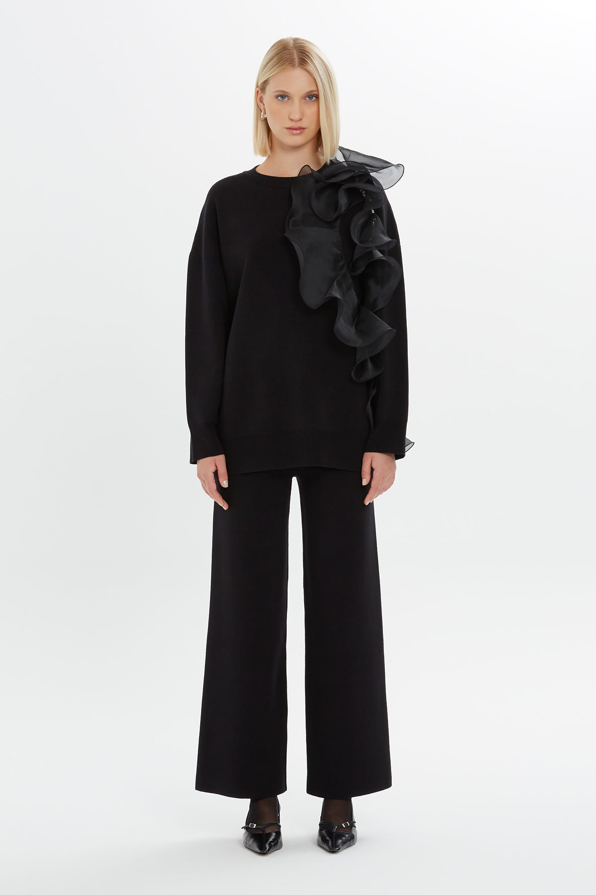 Organze Volan Detaylı Kazak