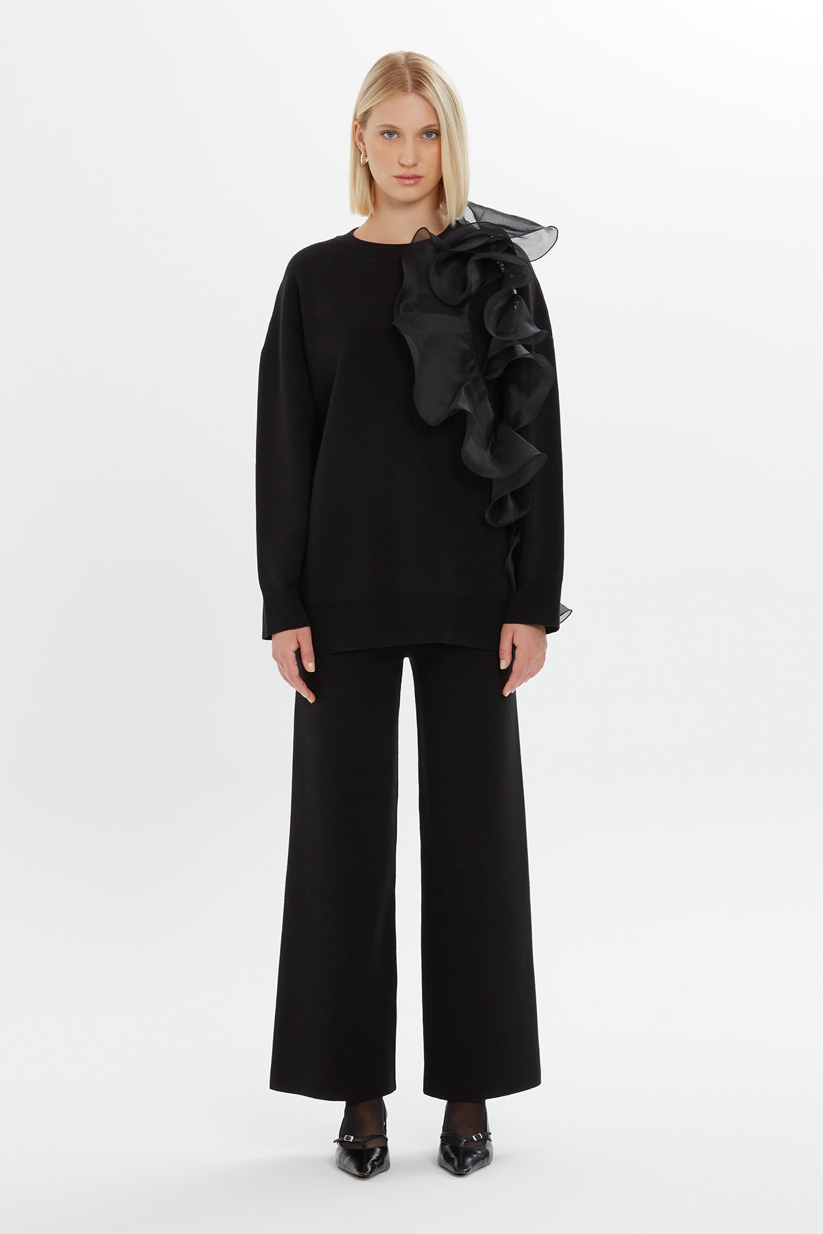 Organze Volan Detaylı Kazak