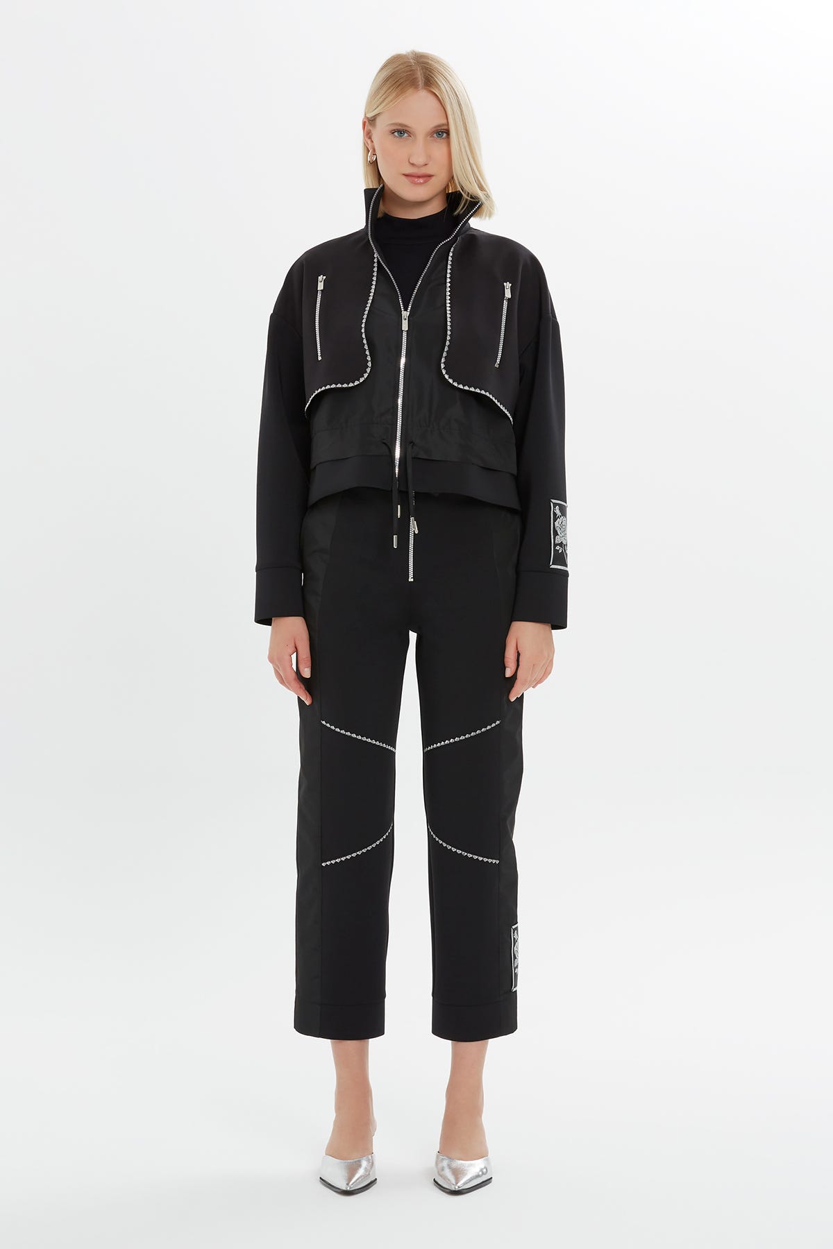 Kontrast Renk Detaylı Hırka