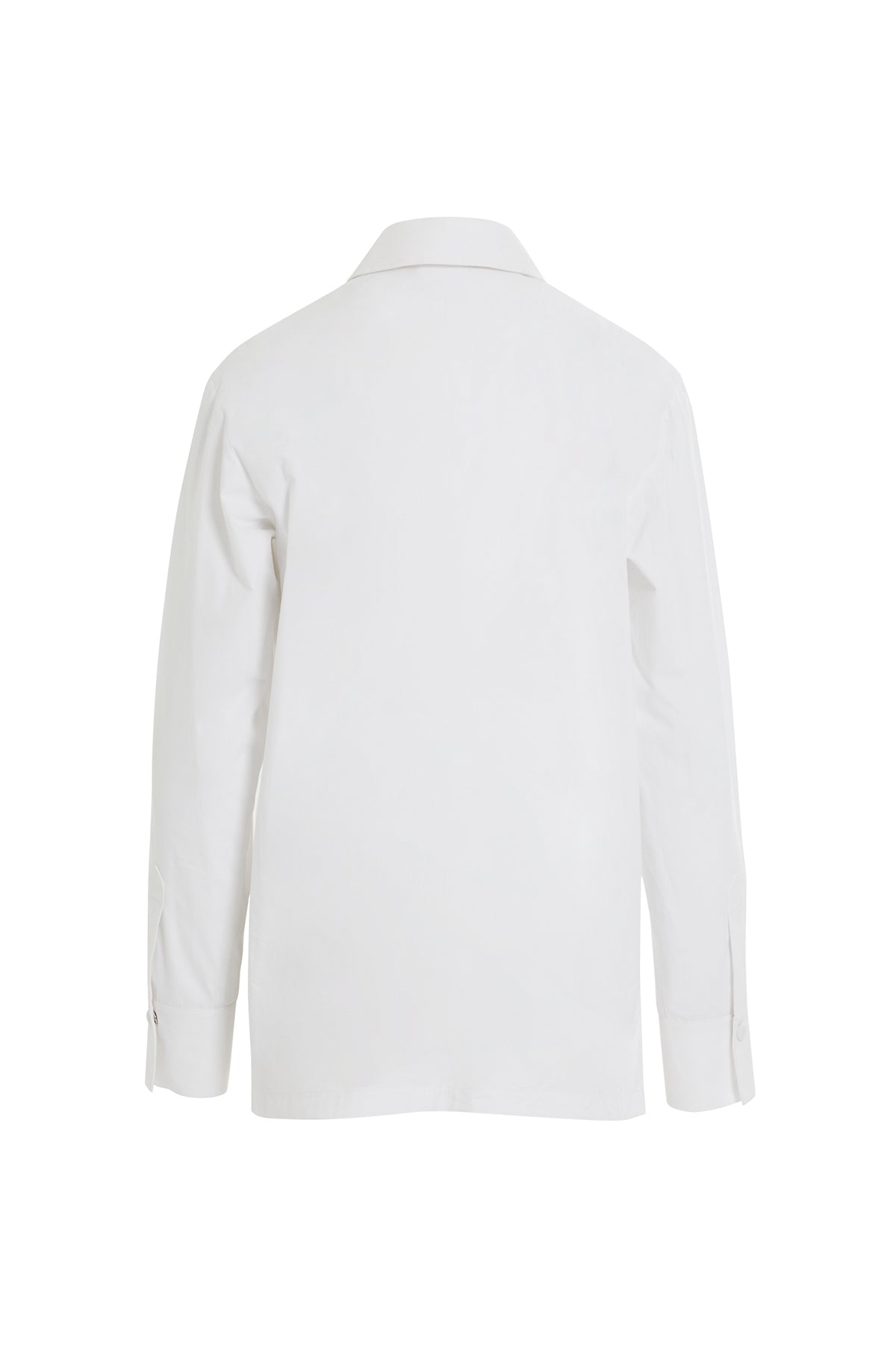 Manşetleri Boncuklu Düğmeli Klasik Gömlek