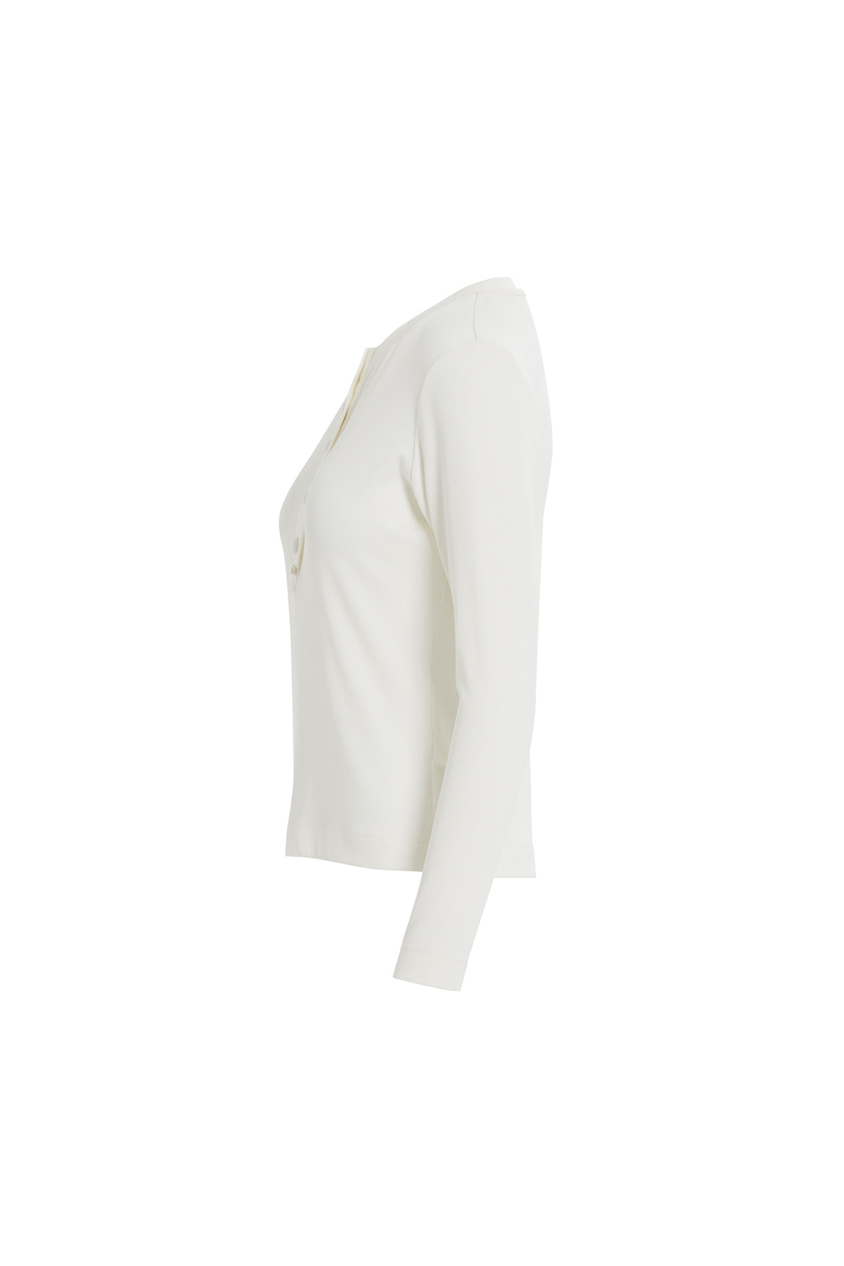 Çıtçıt Kapamalı Ucu Yuvalı İşlemeli Uzun Kollu T-Shirt