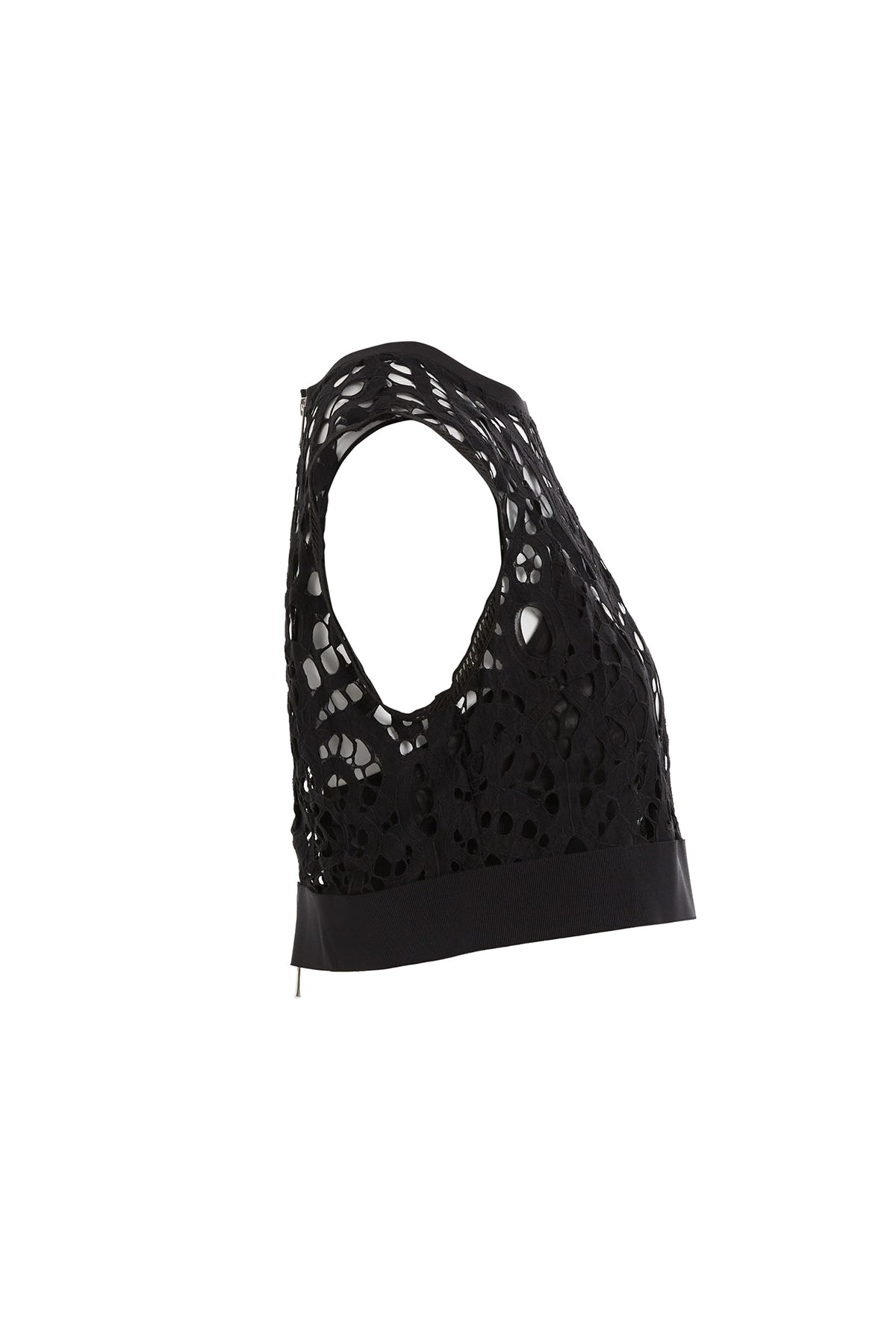 Etek Ucu Lastikli İç Büstiyerli Dantel Bluz