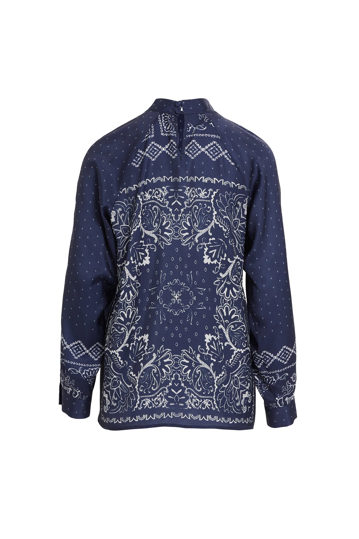 Reglan Kollu Desenli Bluz