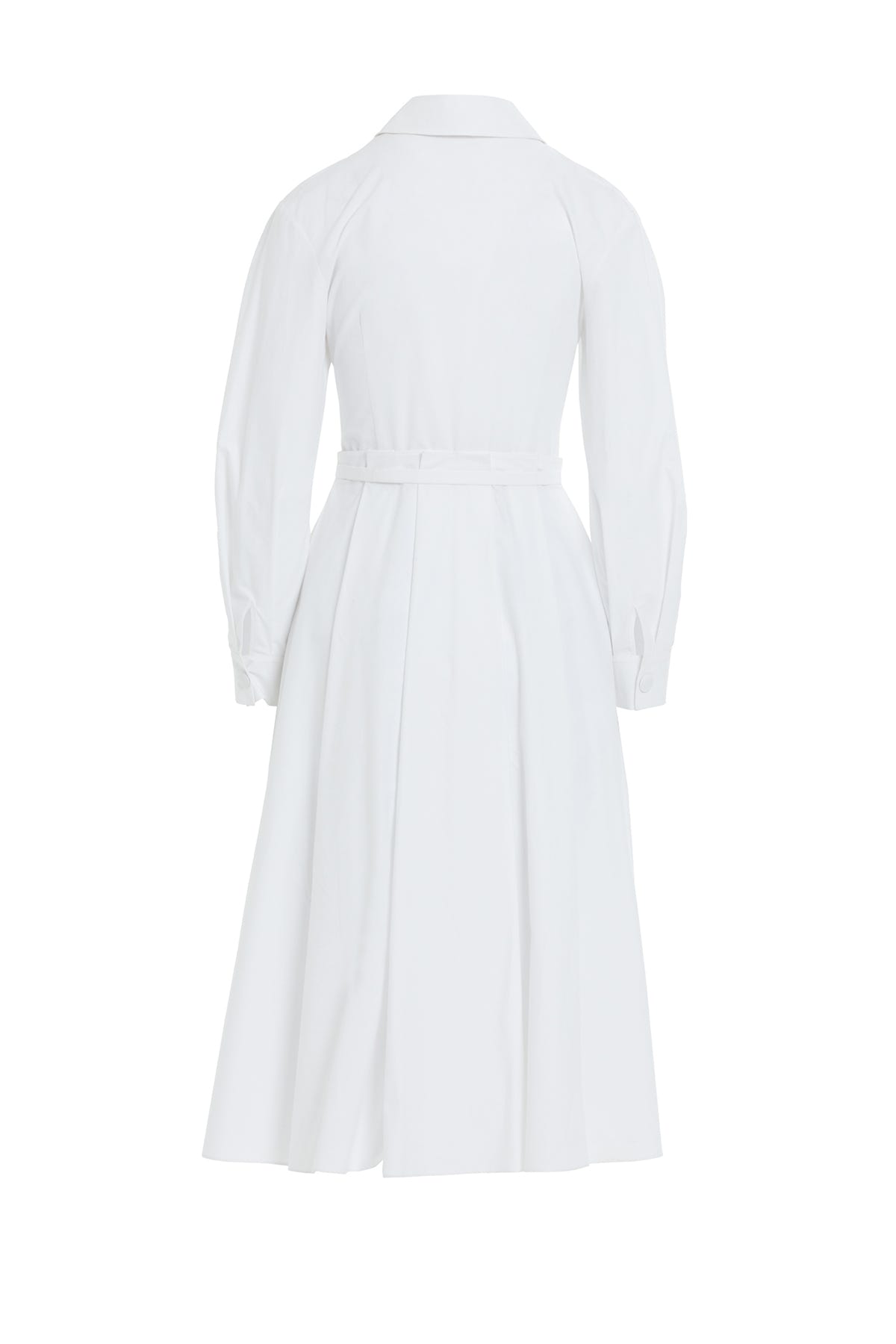 Gömlek Yaka Fermuarlı Midi Elbise