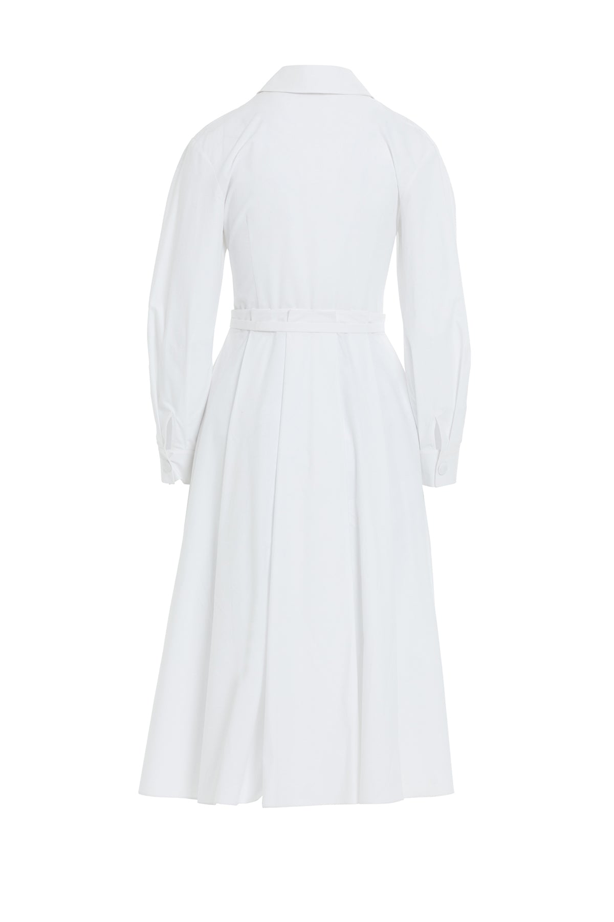 Gömlek Yaka Fermuarlı Midi Elbise