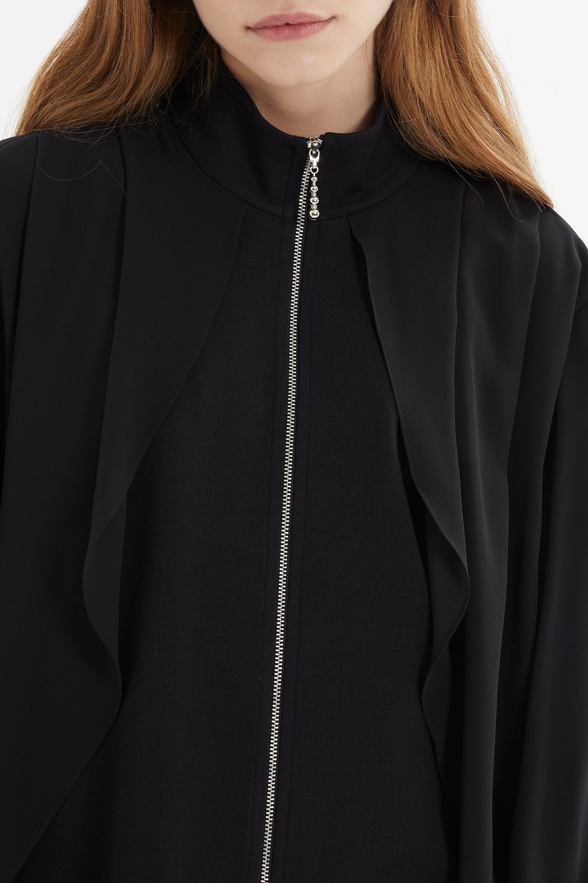 Dökümlü Ceketli Geniş Paça Takım