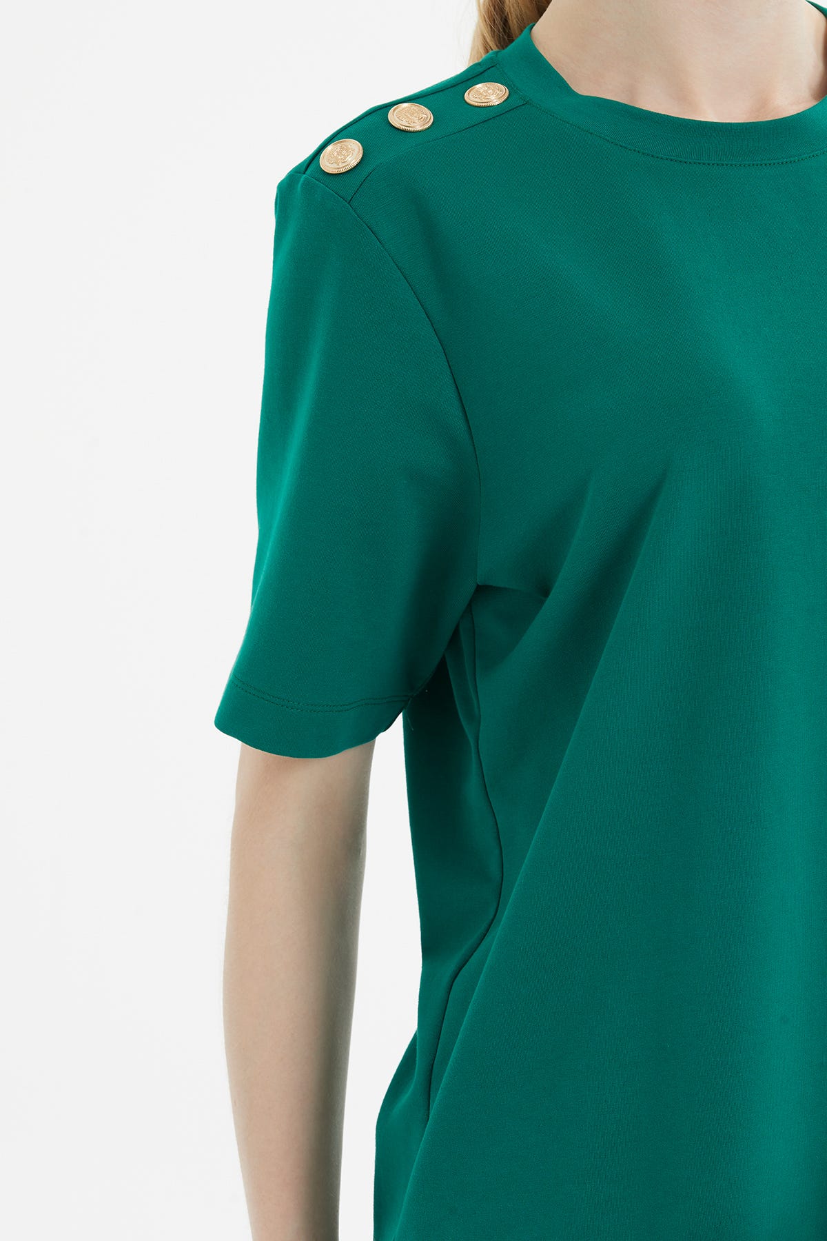 Çıtçıt Detaylı Kısa Kollu Eşofman Takımı