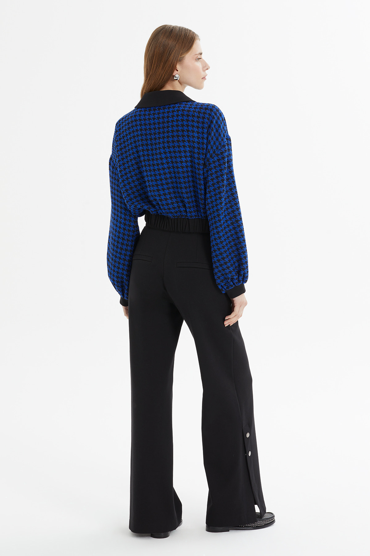 Düğme Detaylı Pantolonlu Takım