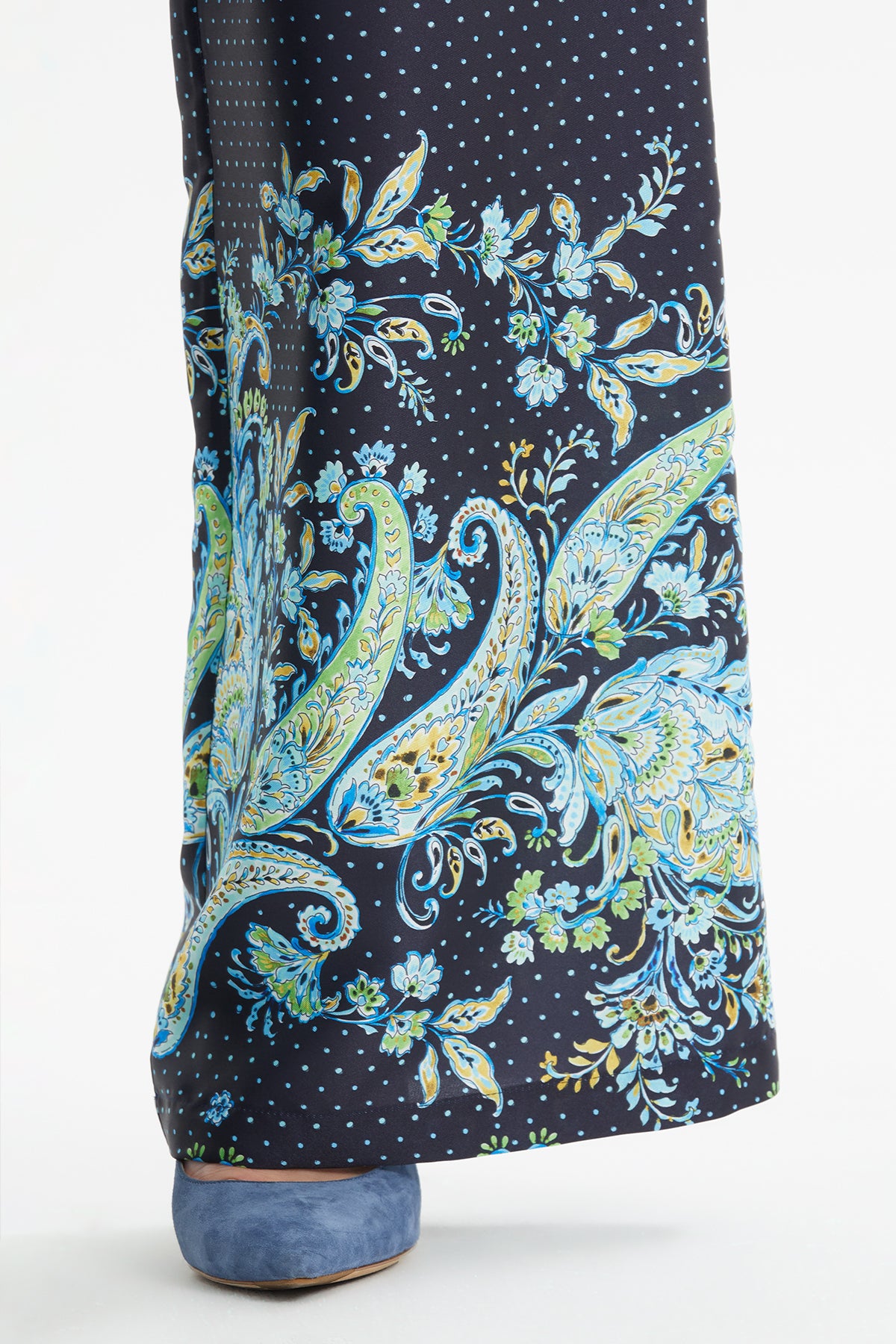 Balon Kollu Çiçek Desenli Puantiyeli Takım