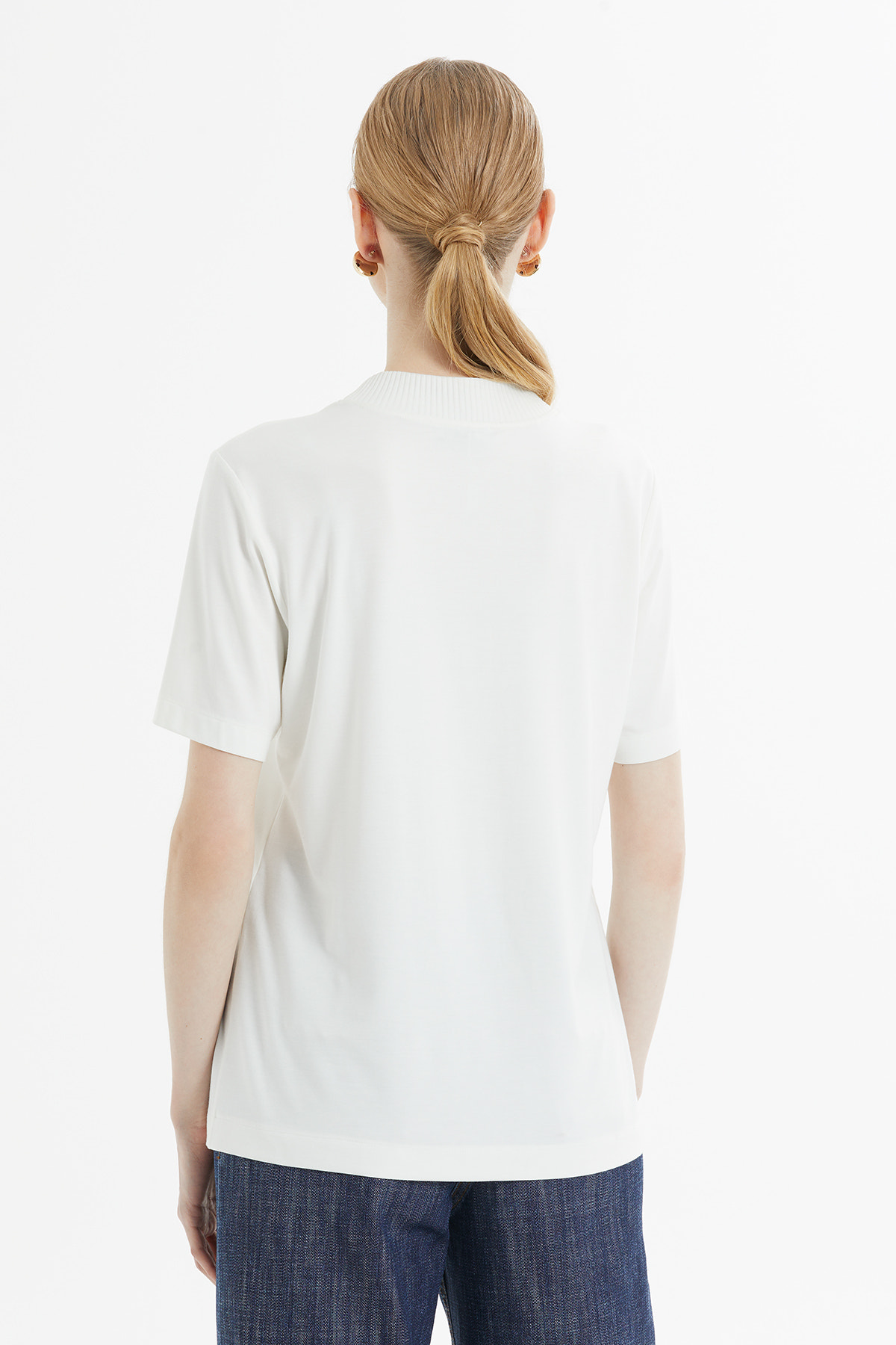 Bisiklet Yaka Kısa Kollu T-Shirt