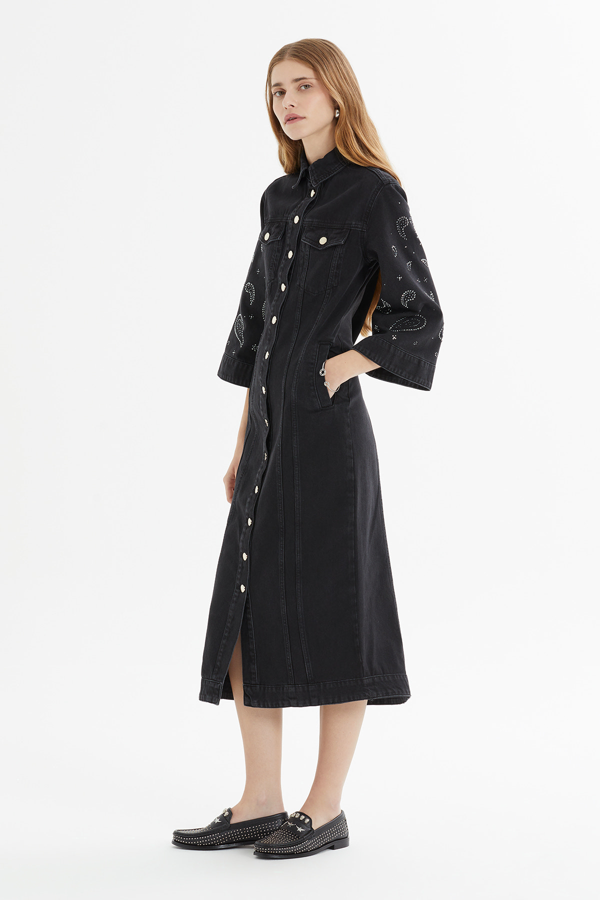 Truvakar Kollu Midi Boy Denim Elbise