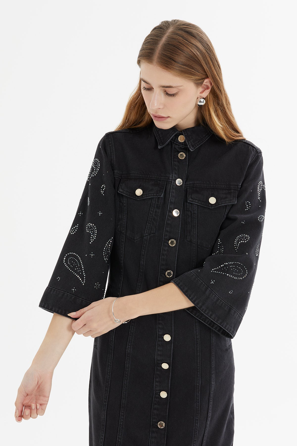 Truvakar Kollu Midi Boy Denim Elbise