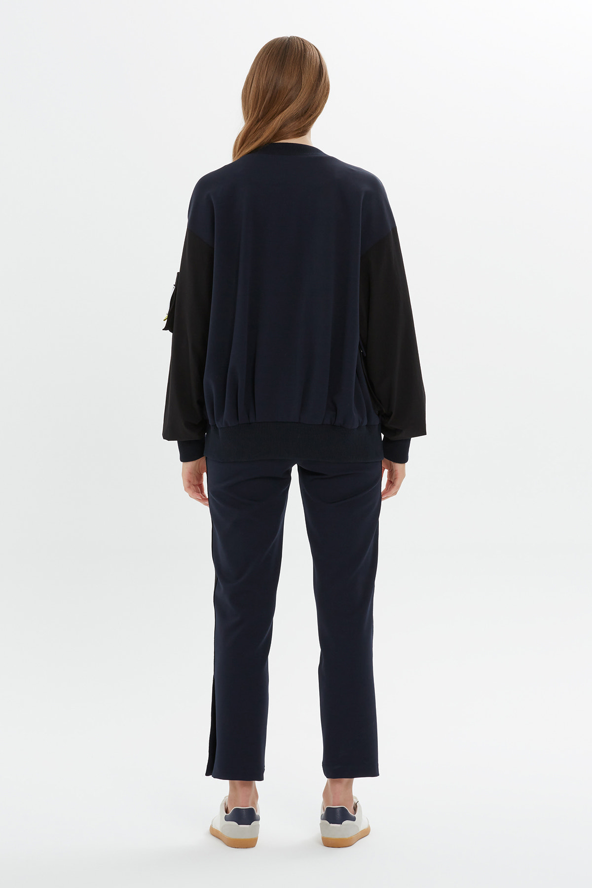 Dekoratif Çiçek Detaylı Spor Ceket