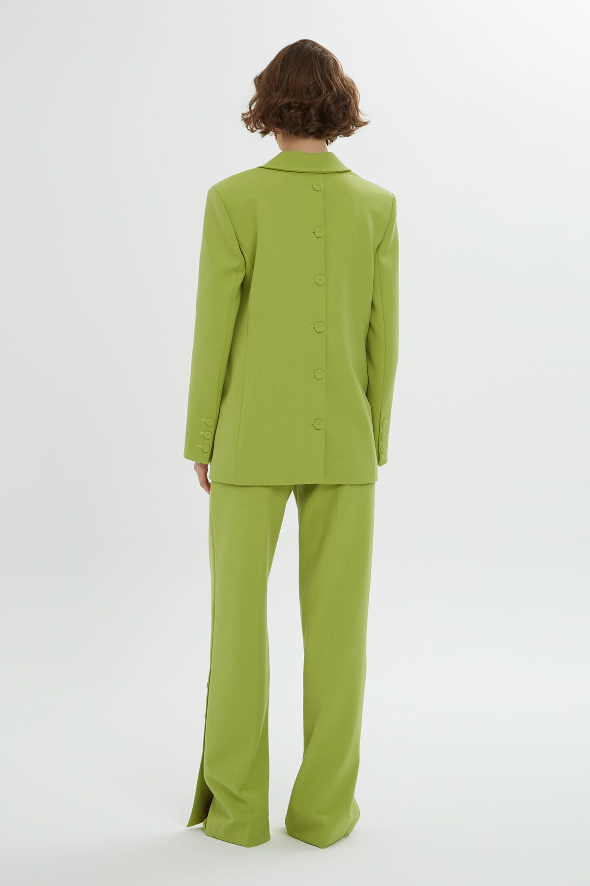 Sırtı Düğme Detaylı Cepli Rahat Kesim Takım