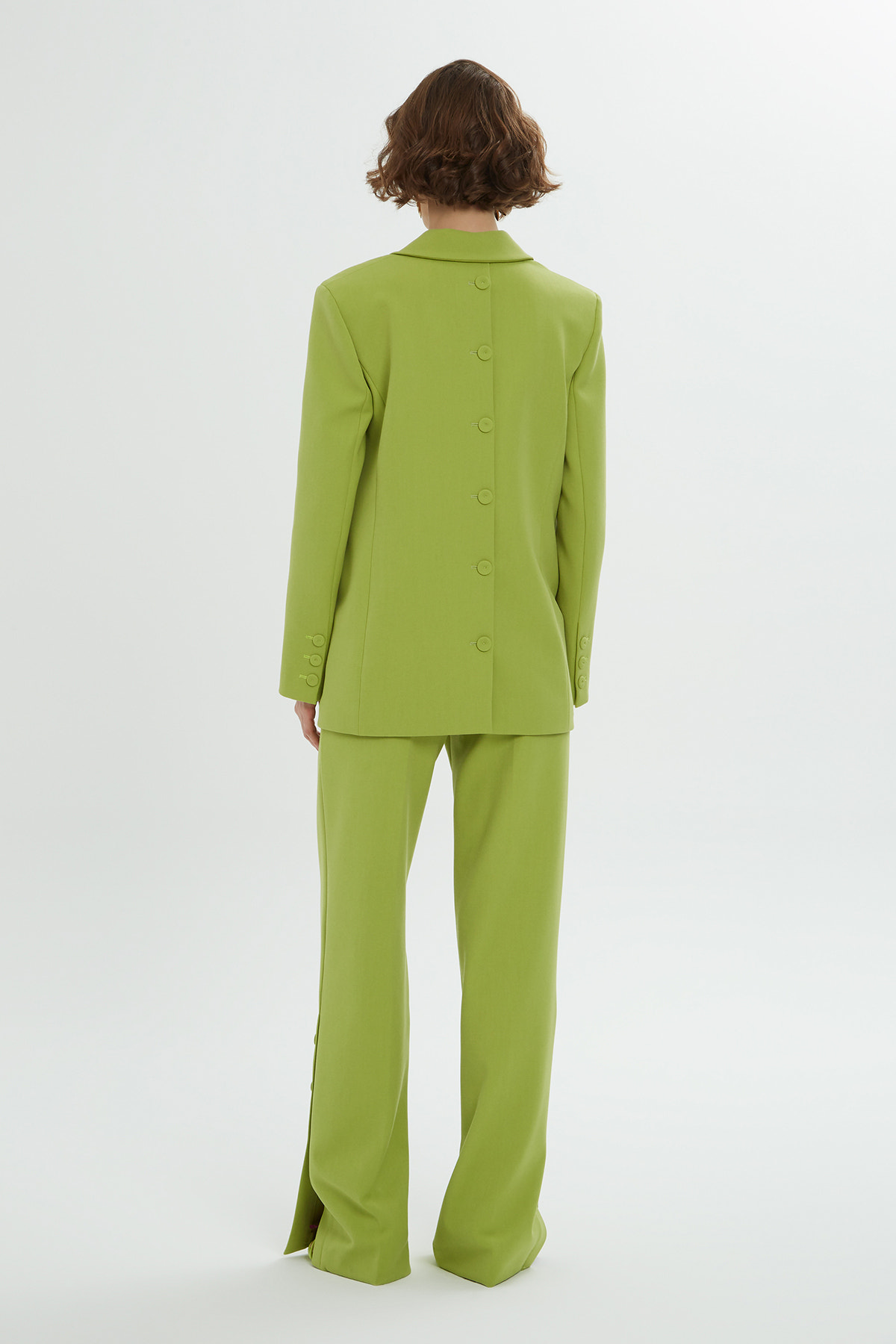 Sırtı Düğme Detaylı Cepli Rahat Kesim Takım