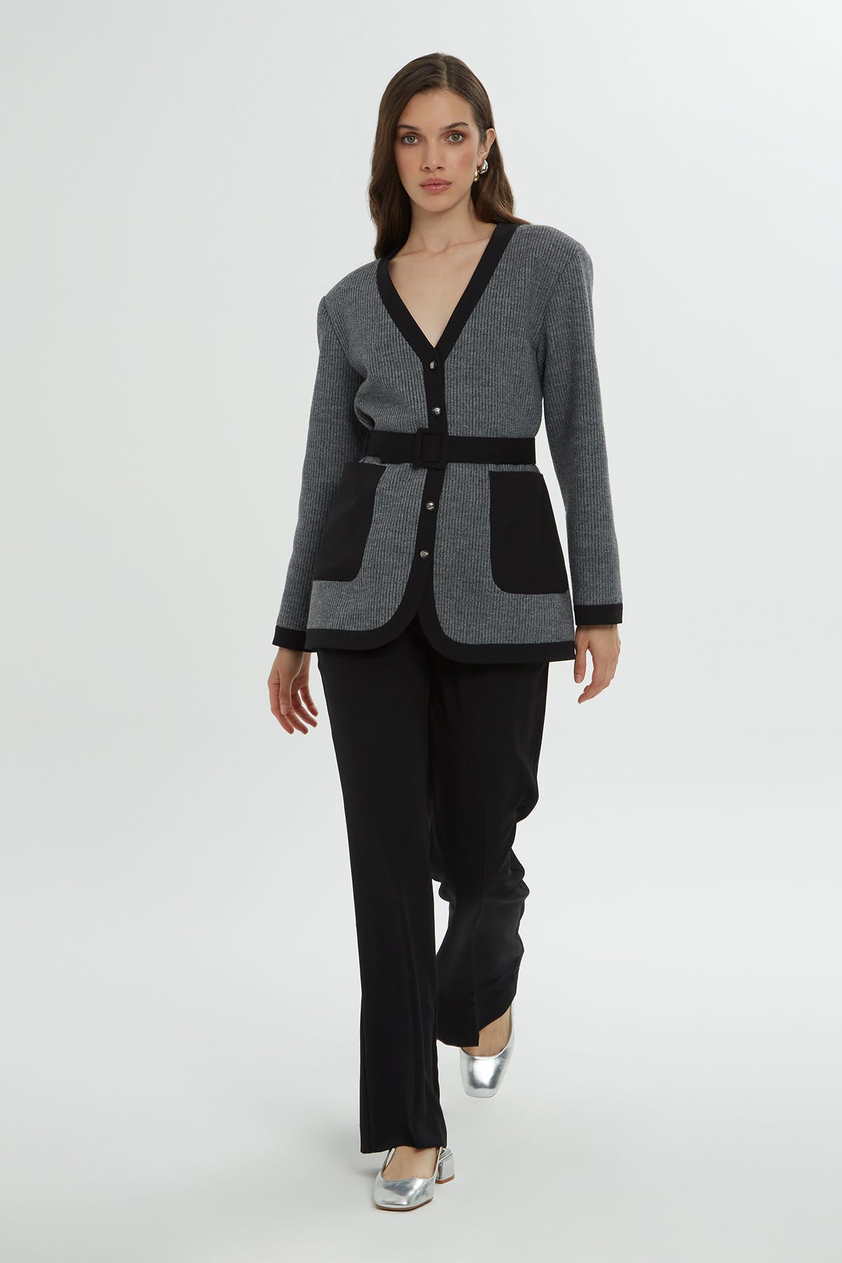 Kemer Detaylı Ve Hırka Takım