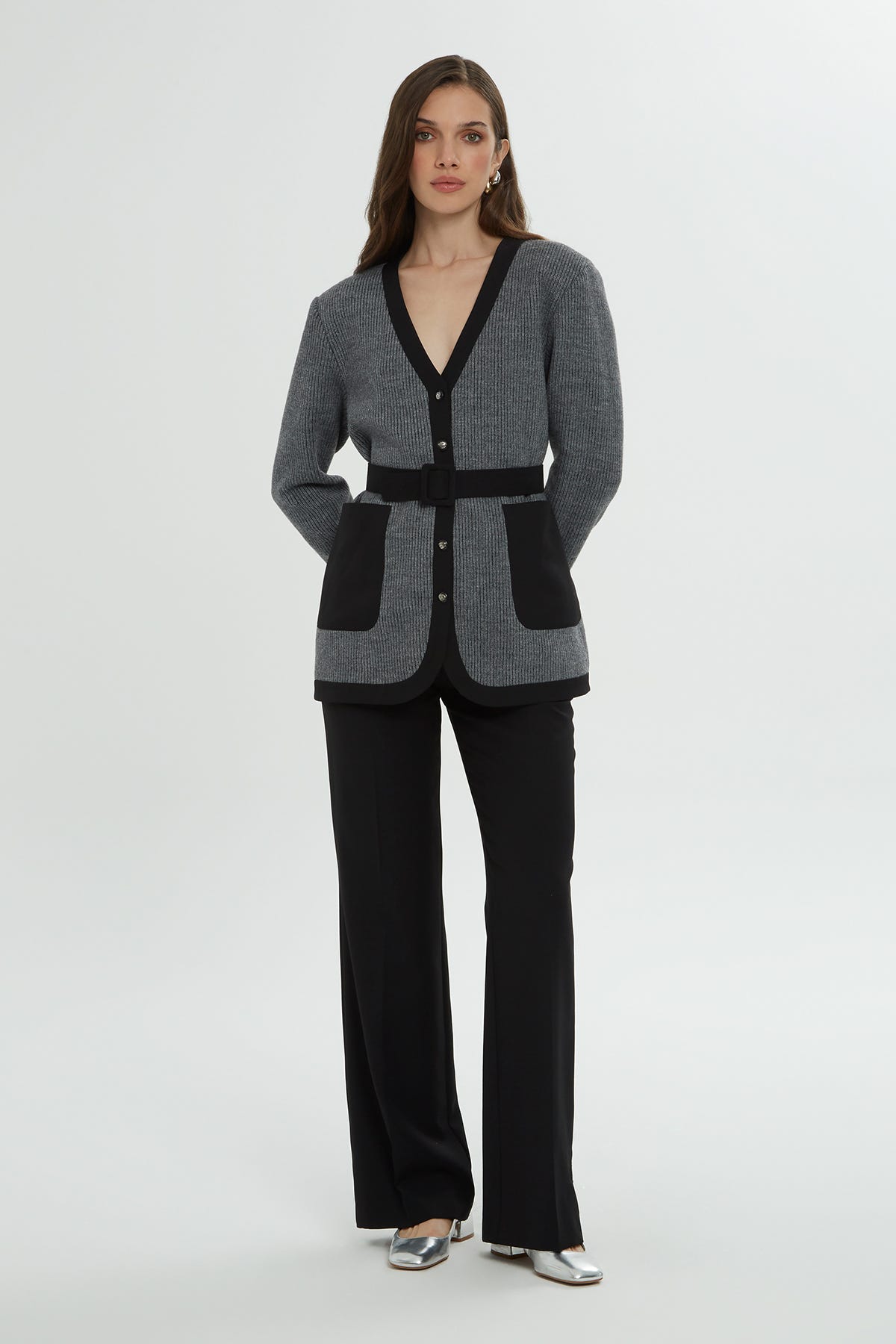 Kemer Detaylı Ve Hırka Takım