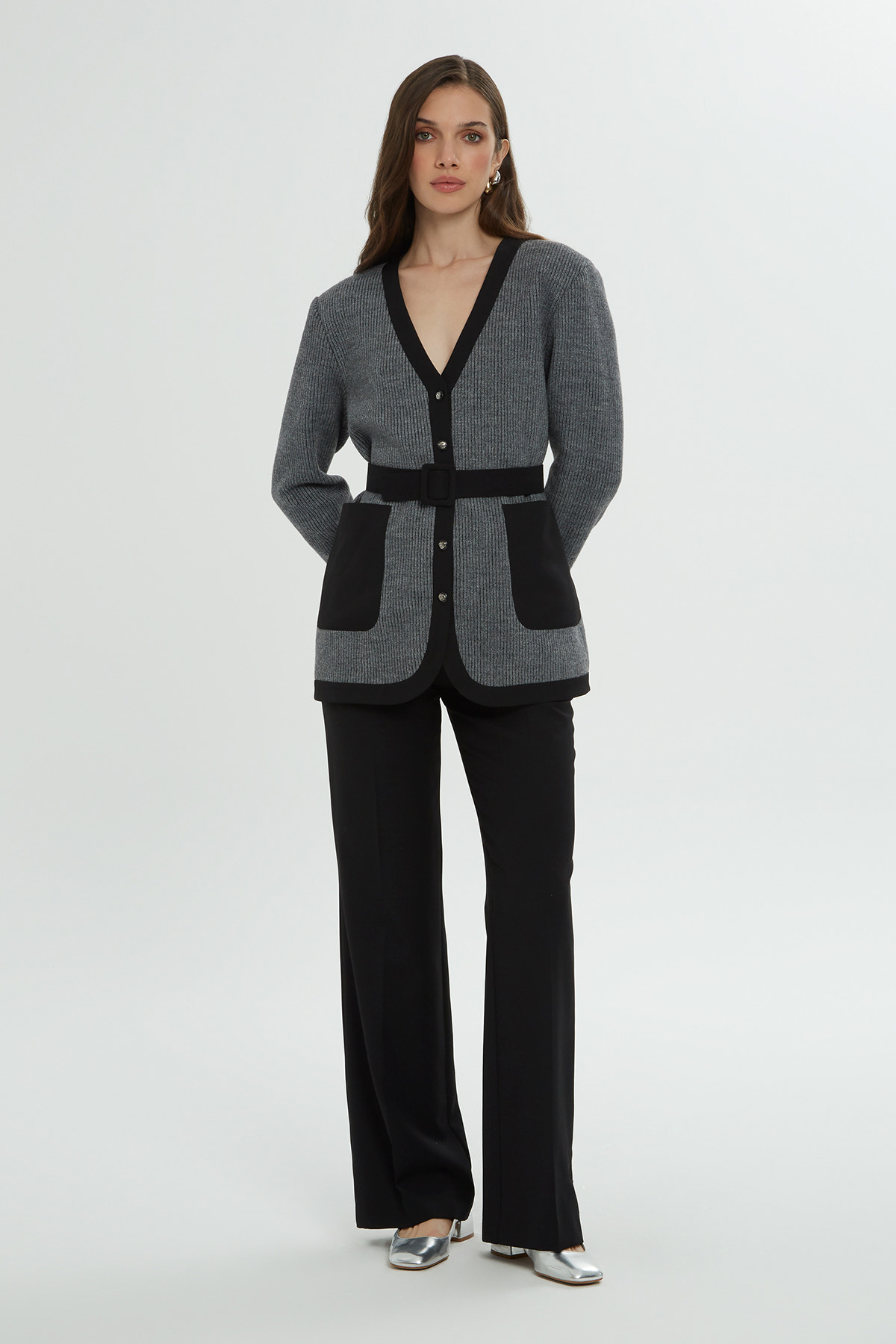 Kemer Detaylı Ve Hırka Takım