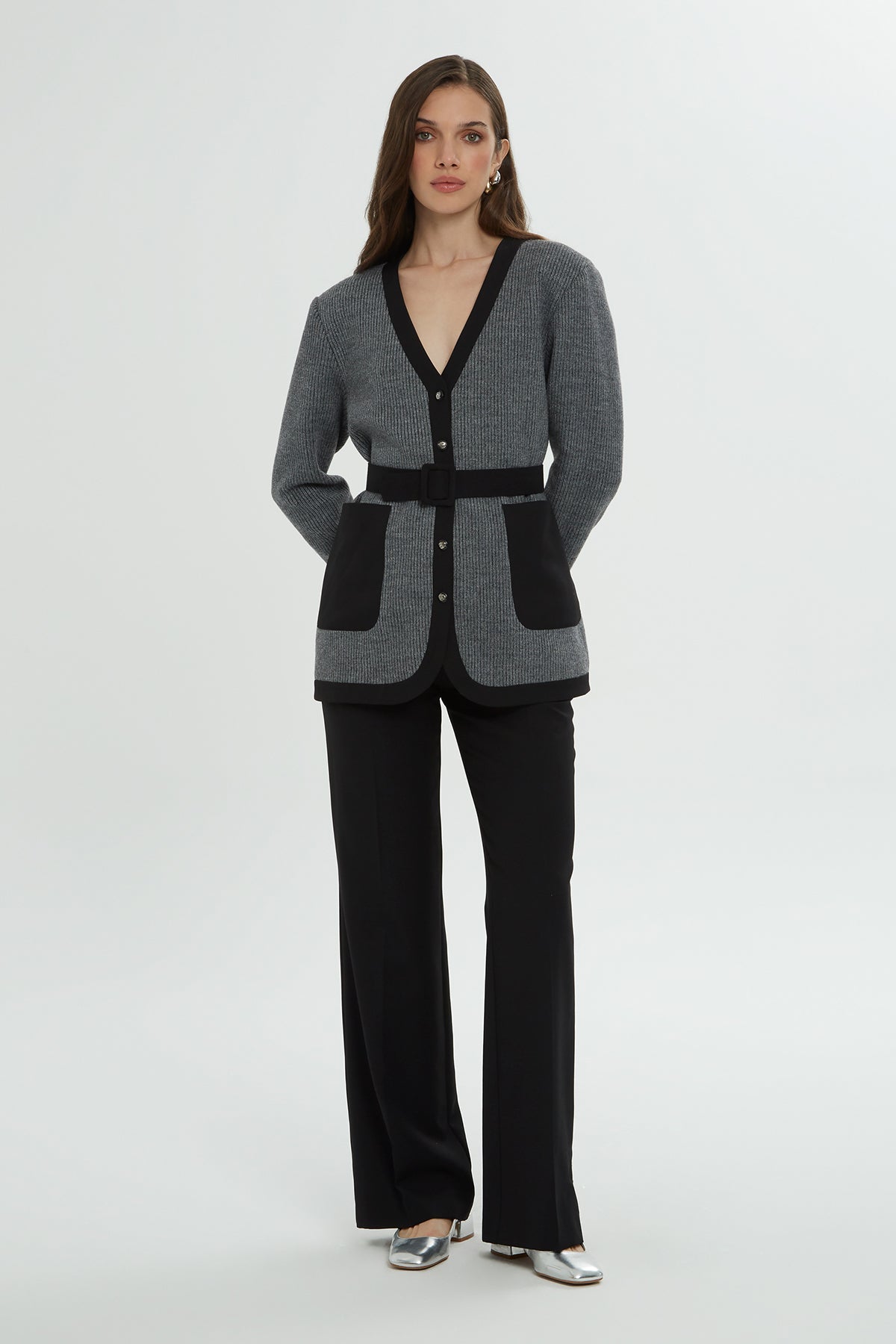 Kemer Detaylı Ve Hırka Takım