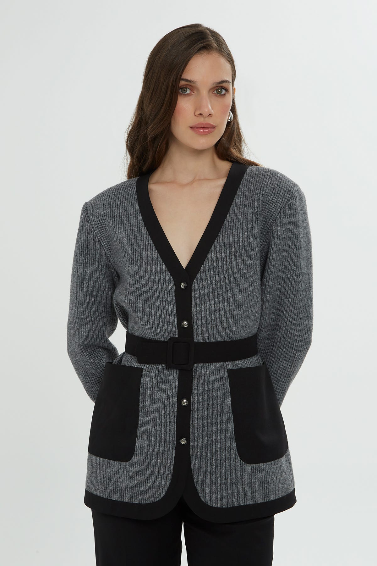 Kemer Detaylı Ve Hırka Takım