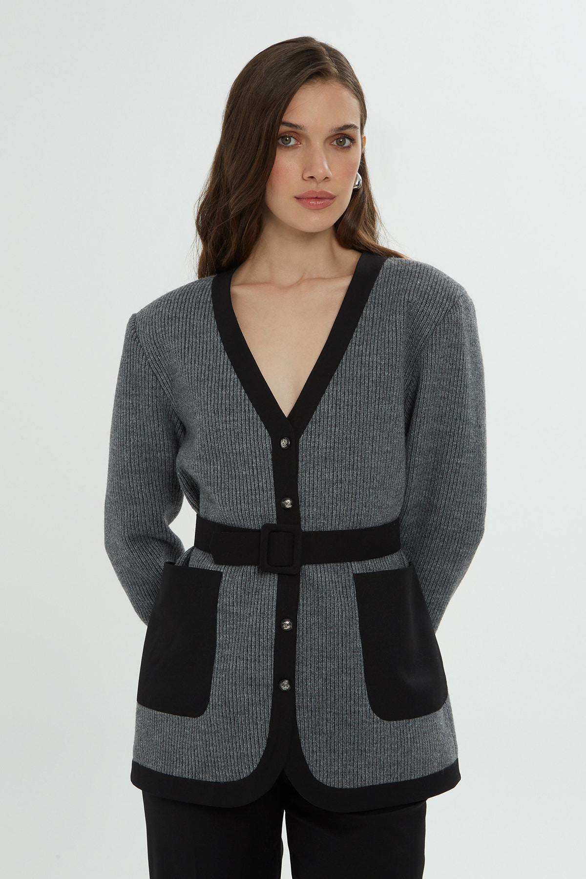 Kemer Detaylı Ve Hırka Takım