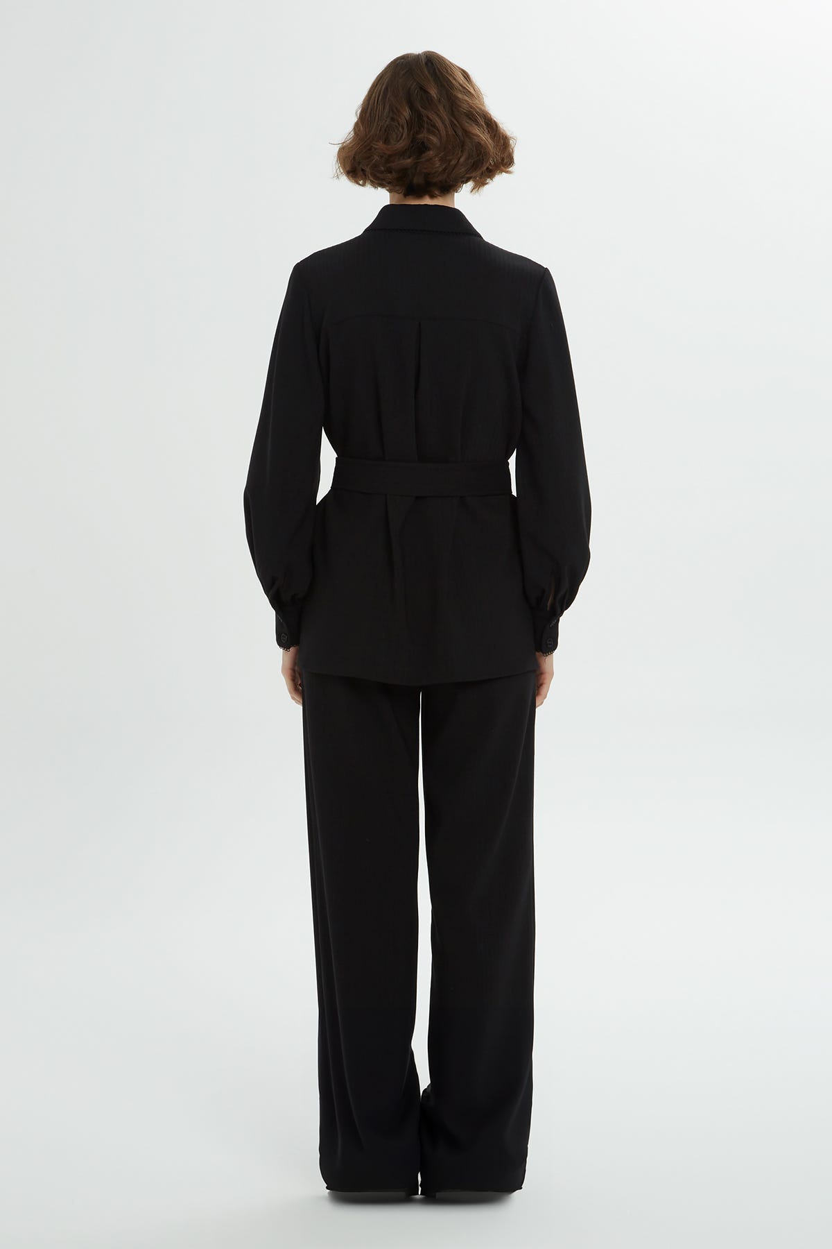 Kemerli Gömlek Ve Pantolon Takımı