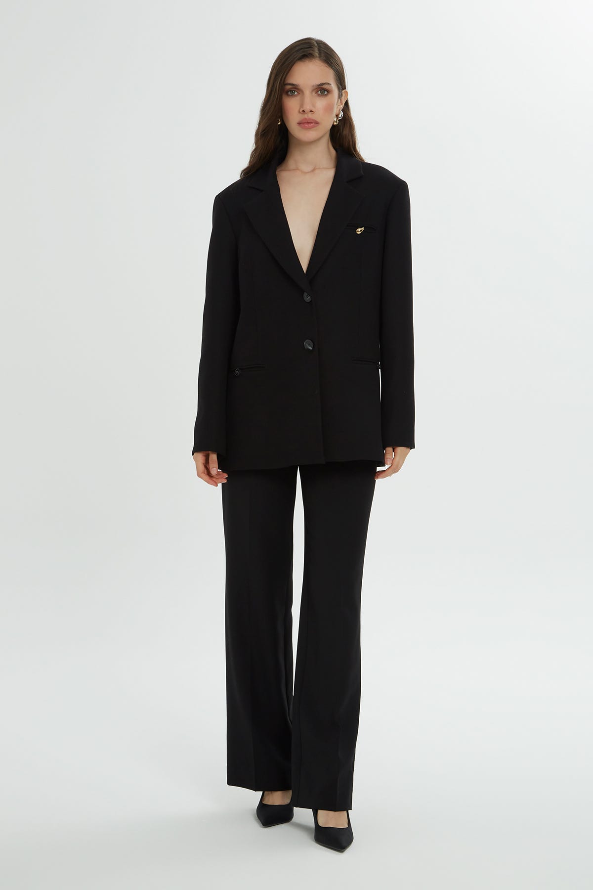 Cep Kısmı Aksesuar Detaylı Ceket