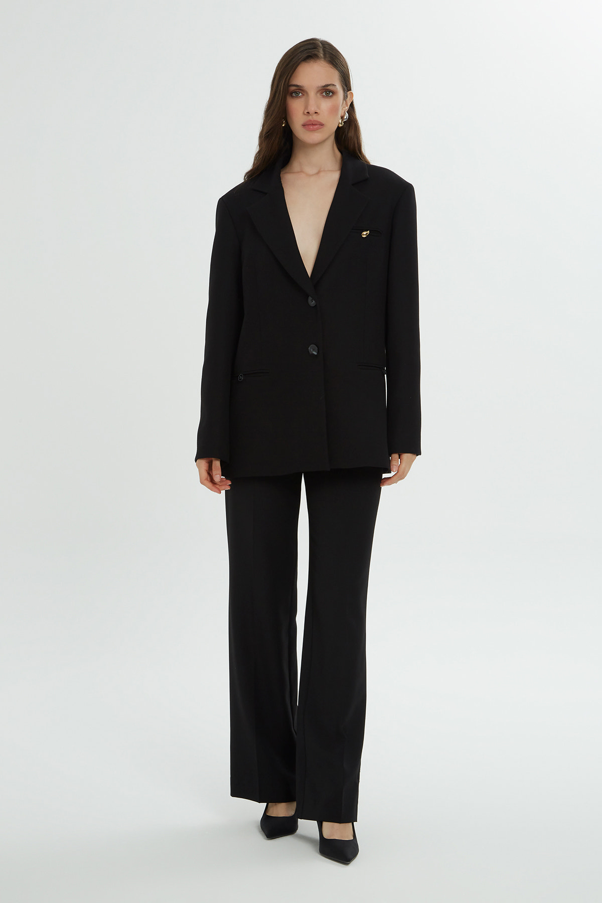 Cep Kısmı Aksesuar Detaylı Ceket