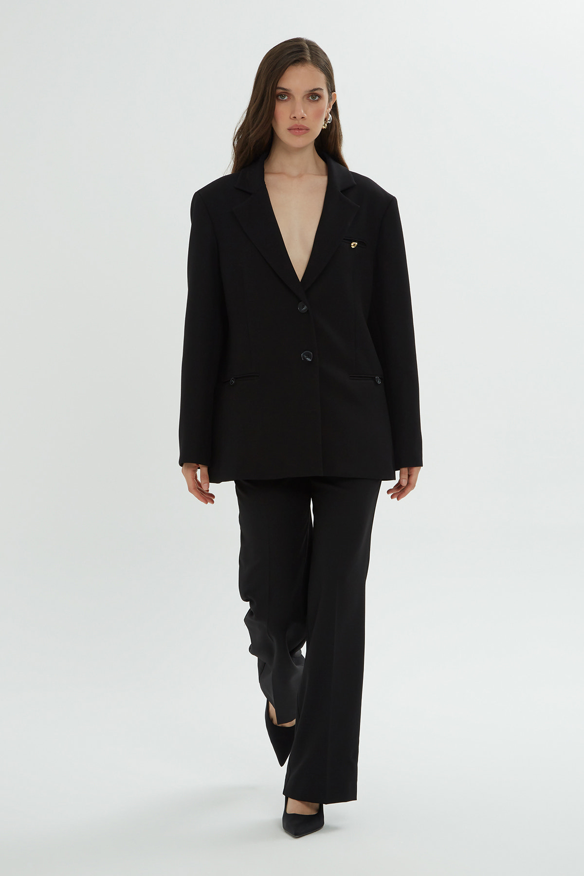 Cep Kısmı Aksesuar Detaylı Ceket