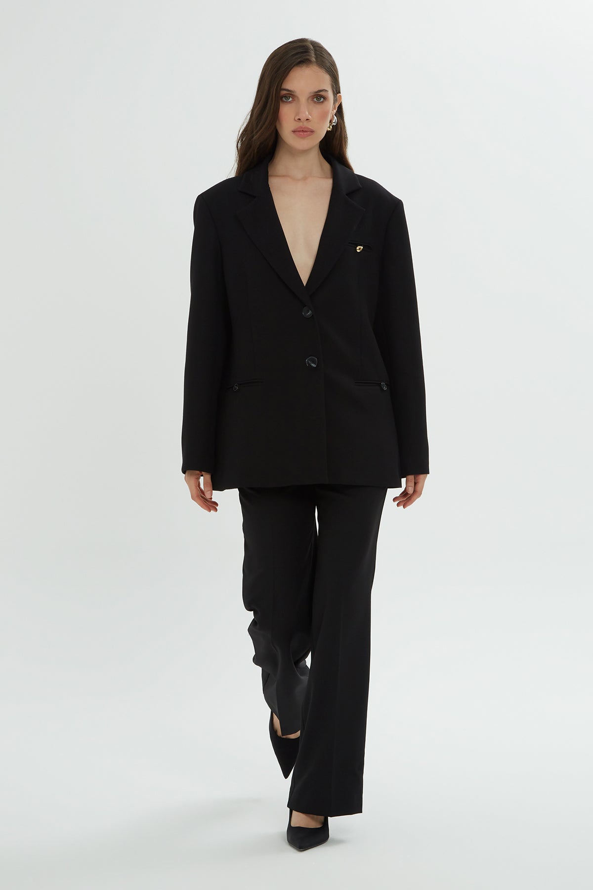 Cep Kısmı Aksesuar Detaylı Ceket