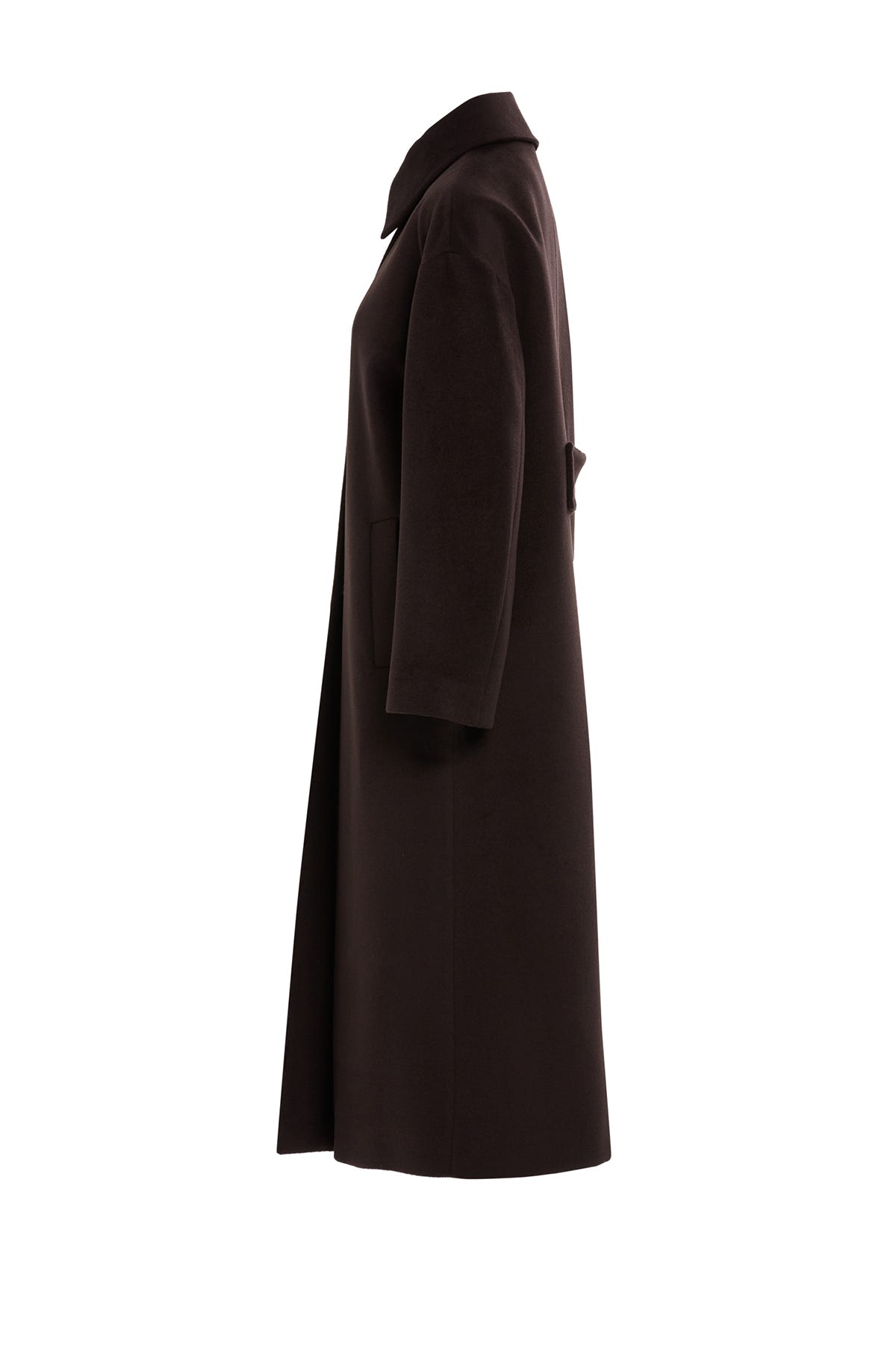 Ceket Yakalı Astarlı Klasik Kaşmir Kaban