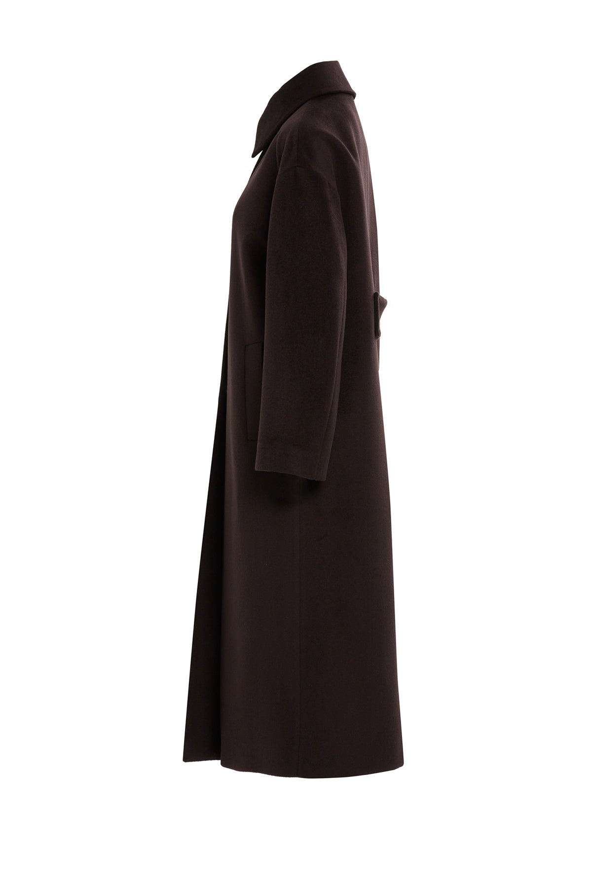 Ceket Yakalı Astarlı Klasik Kaşmir Kaban