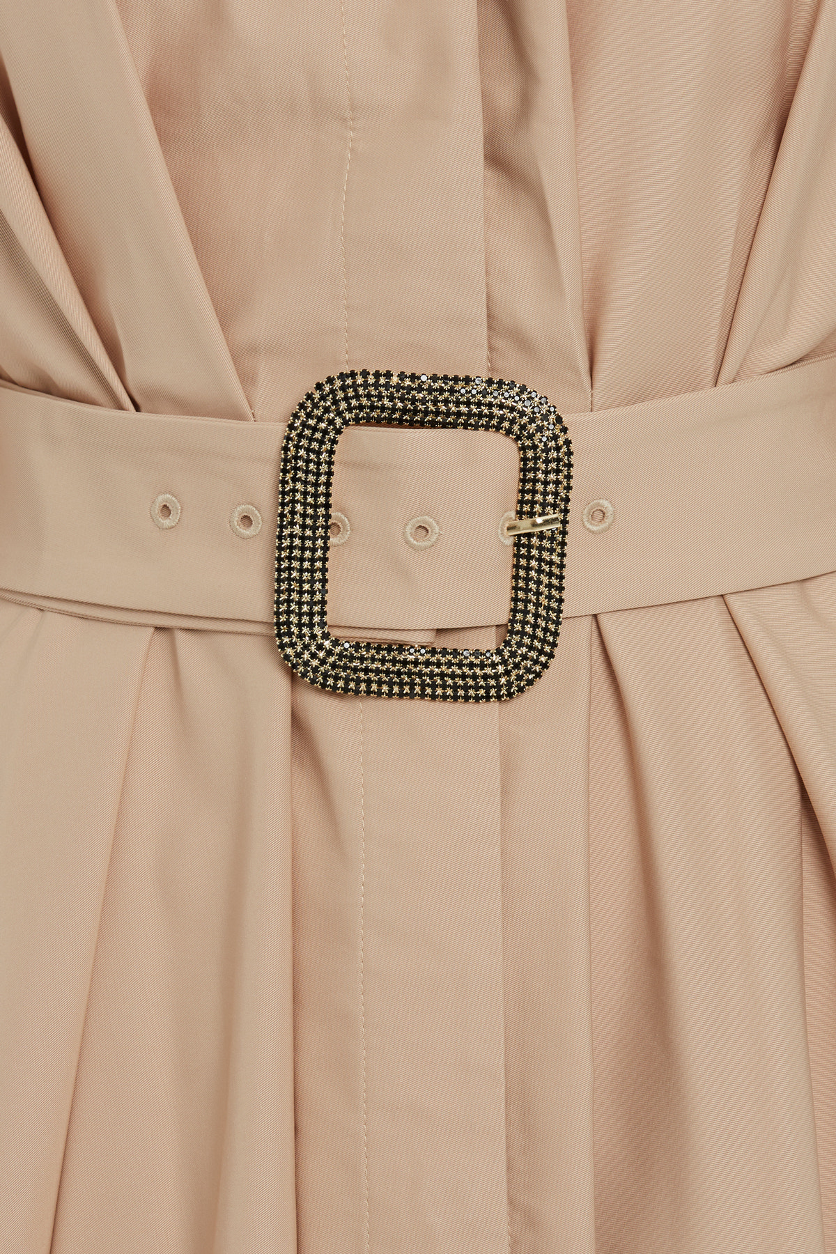 Seyyar Bağcıklı Uzun Kollu Yanlardan Cepsiz Astarsız Maxi Elbise