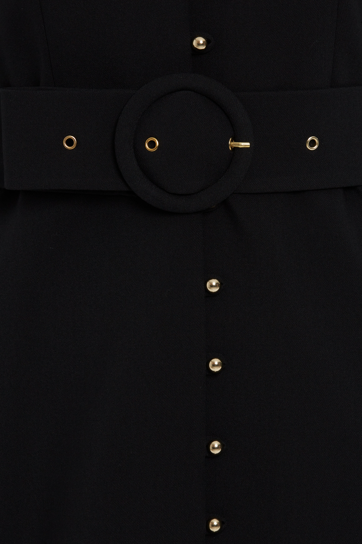 Boncuk İşlemeli Sol Ön Yan Yırtmaçlı Astarlı Maxi Elbise