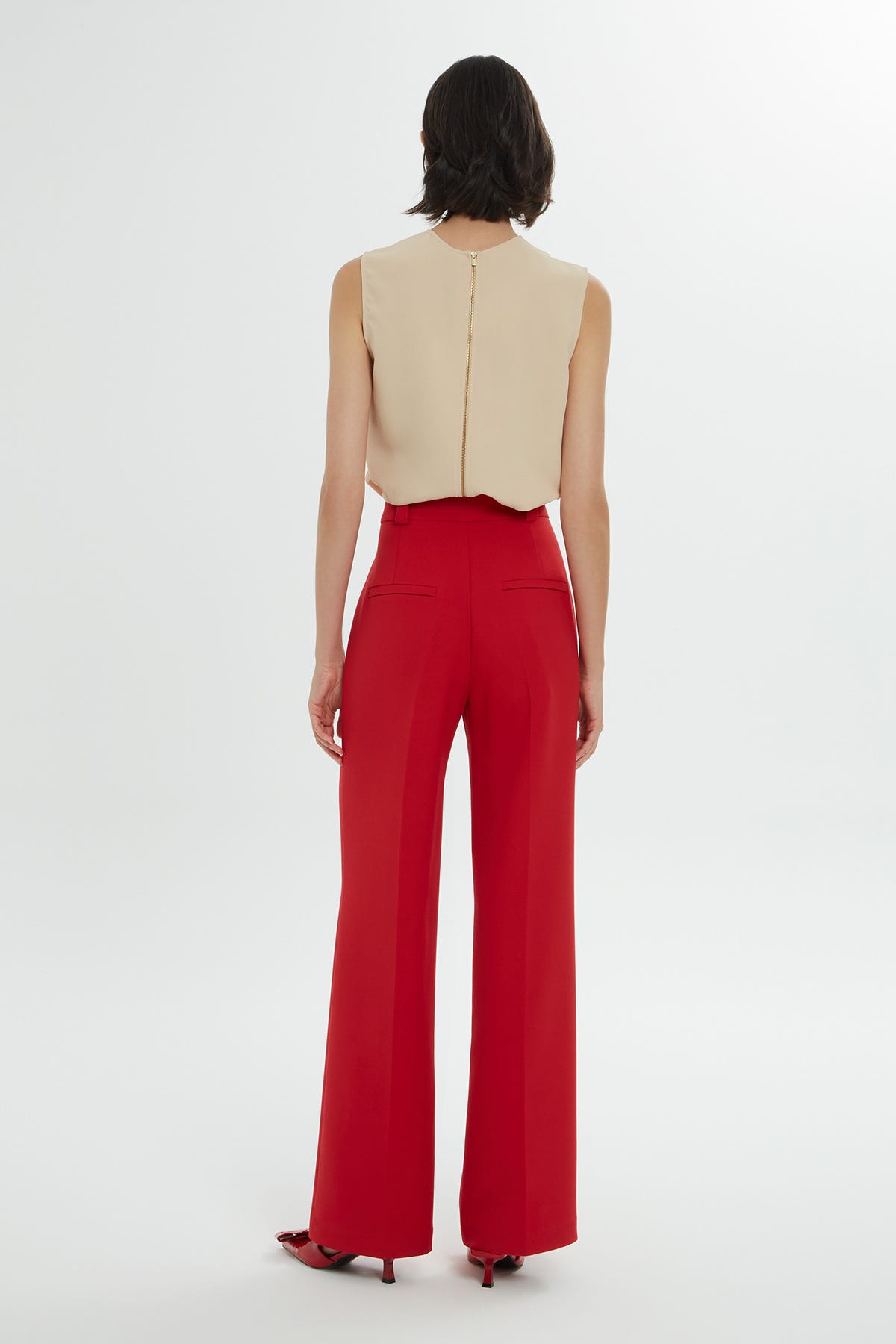 Aksesuar Detaylı Geniş Paça Pantolon