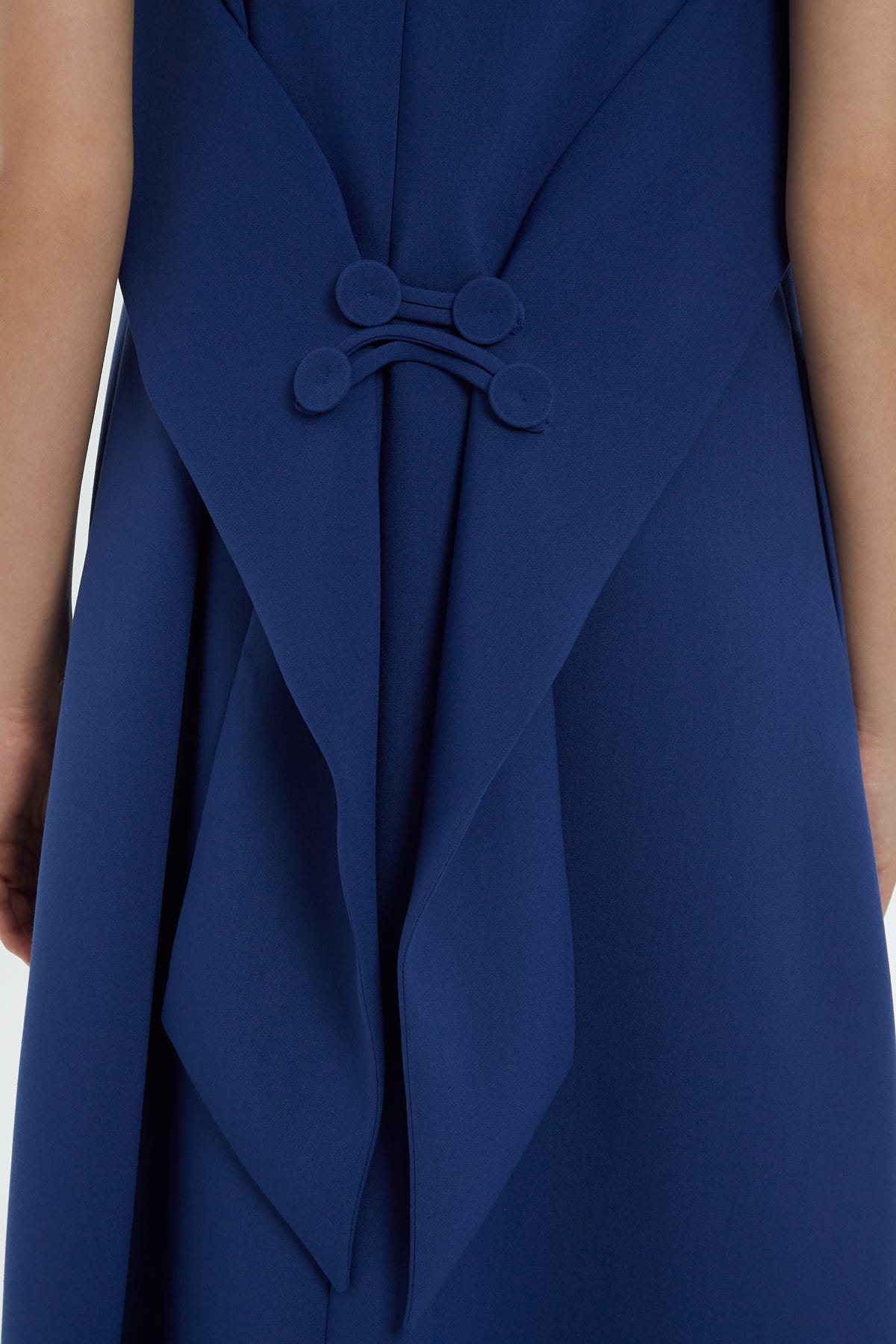 Askılı Drapeli Midi Elbise