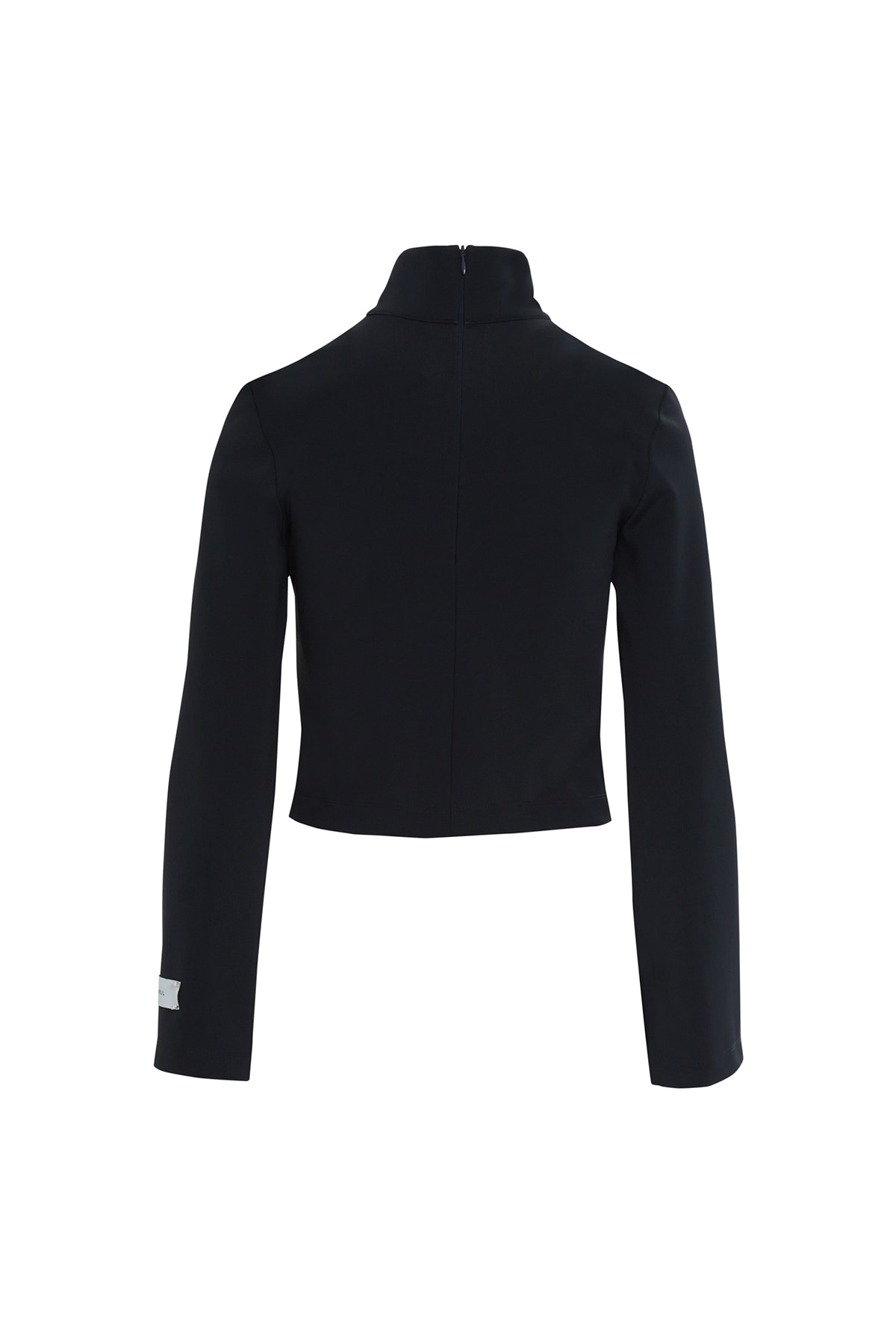 Asimetrik Kesim Yüksek Yakalı Crop