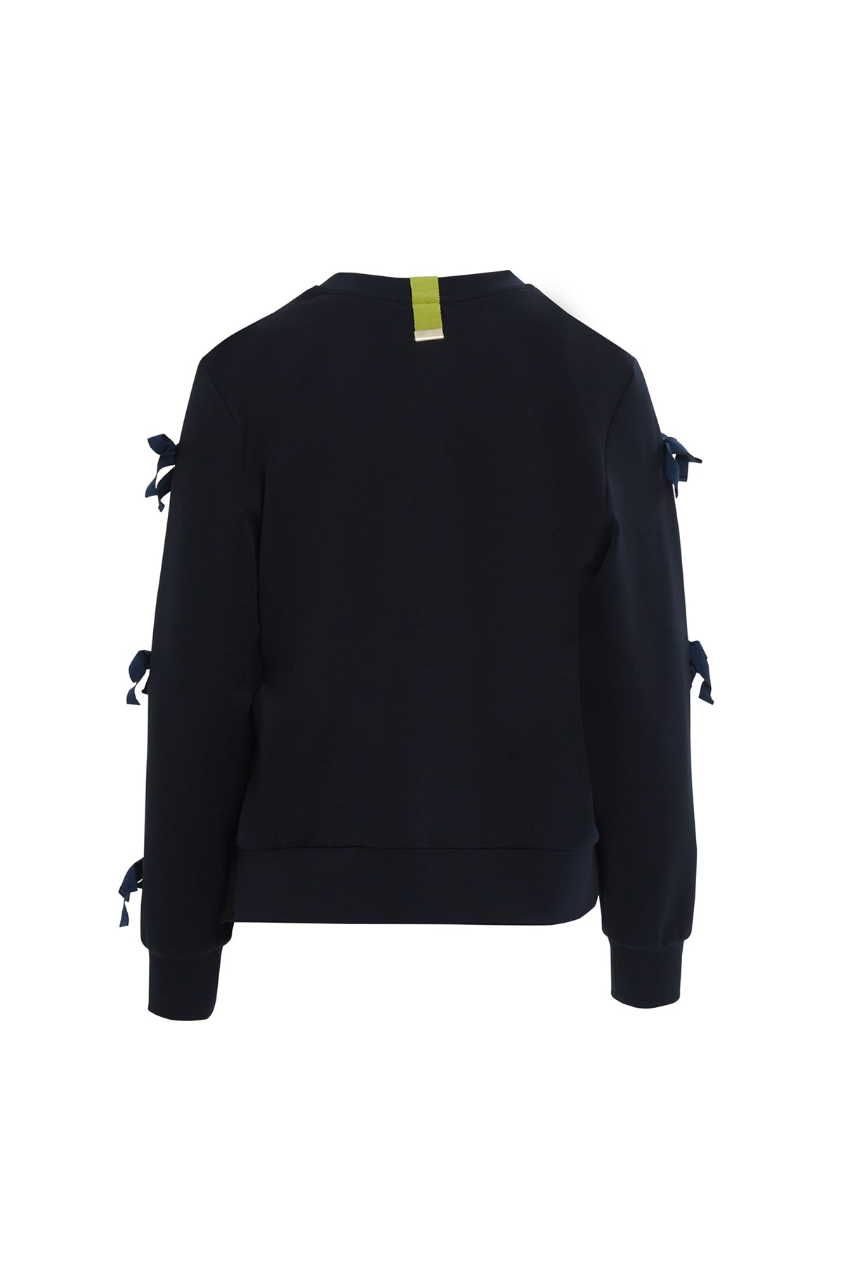 Kurdele Detaylı Yazı Baskılı Sweatshirt