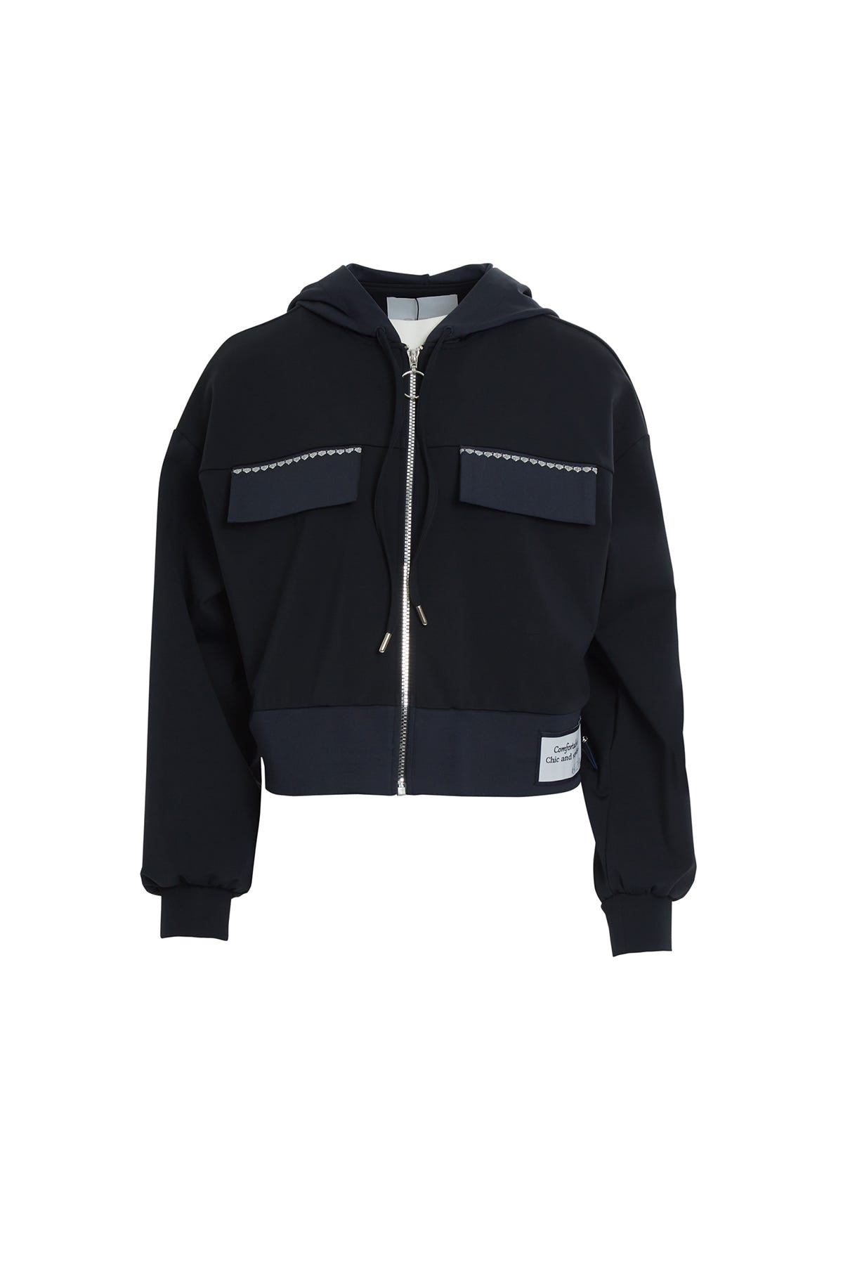 Kapüşonlu Cepli Kısa Spor Eşofman Üstü