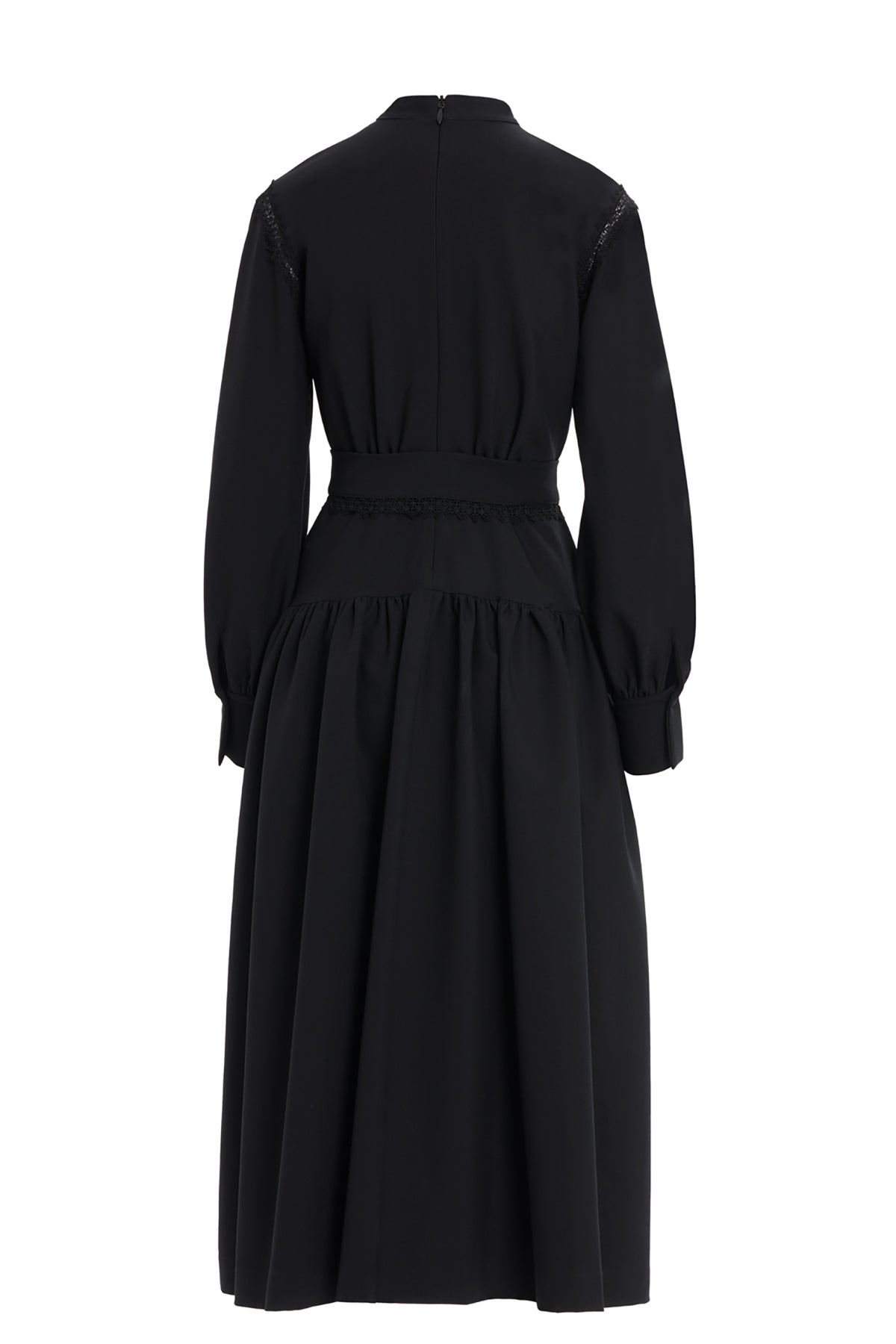 Dantel Şerit Detaylı İç Elbiseli Maxi Elbise