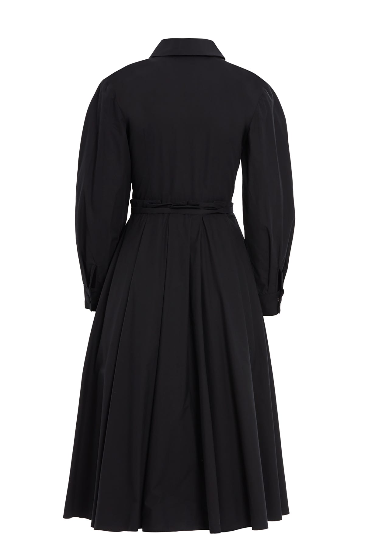 Gömlek Yaka Fermuarlı Midi Elbise