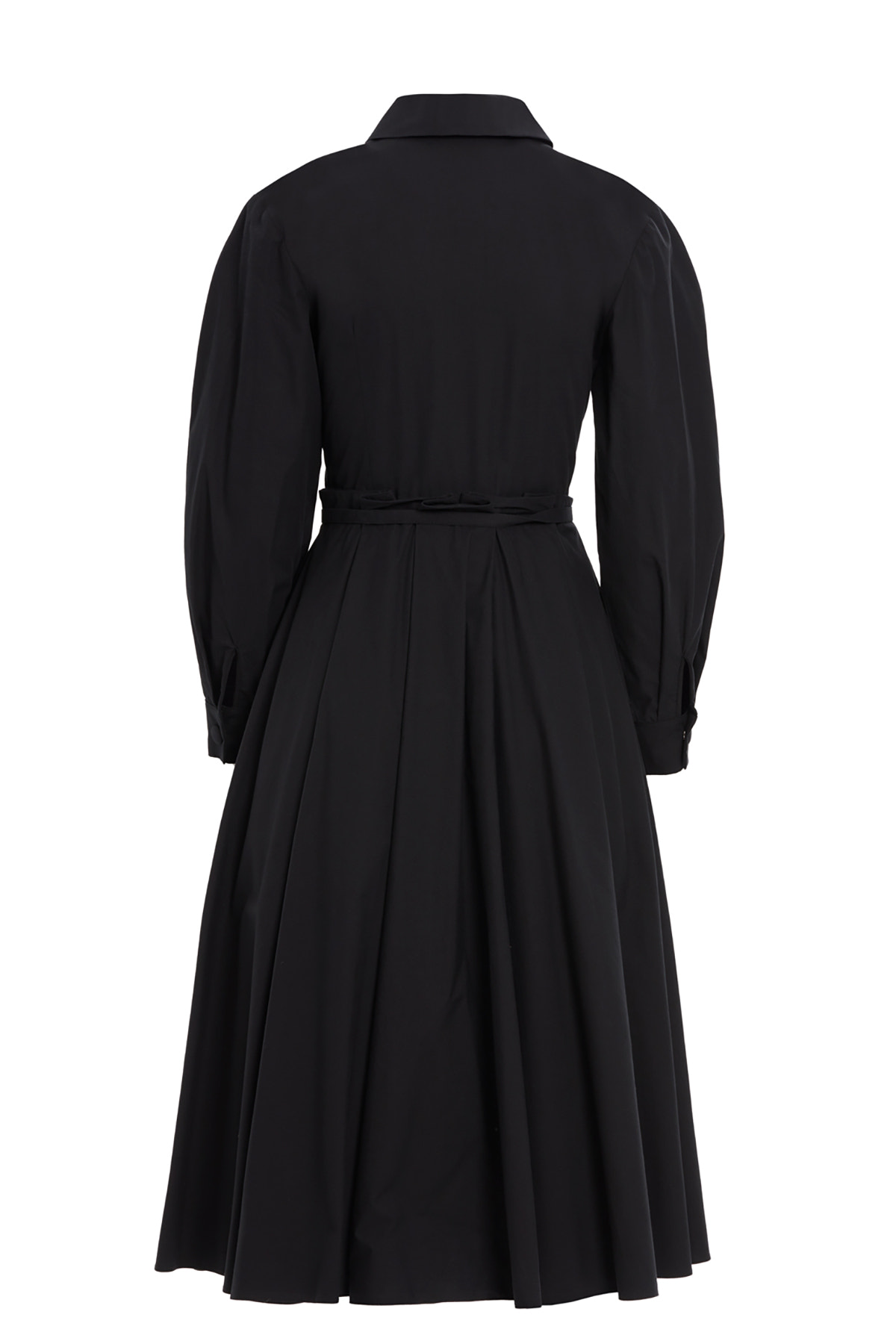 Gömlek Yaka Fermuarlı Midi Elbise