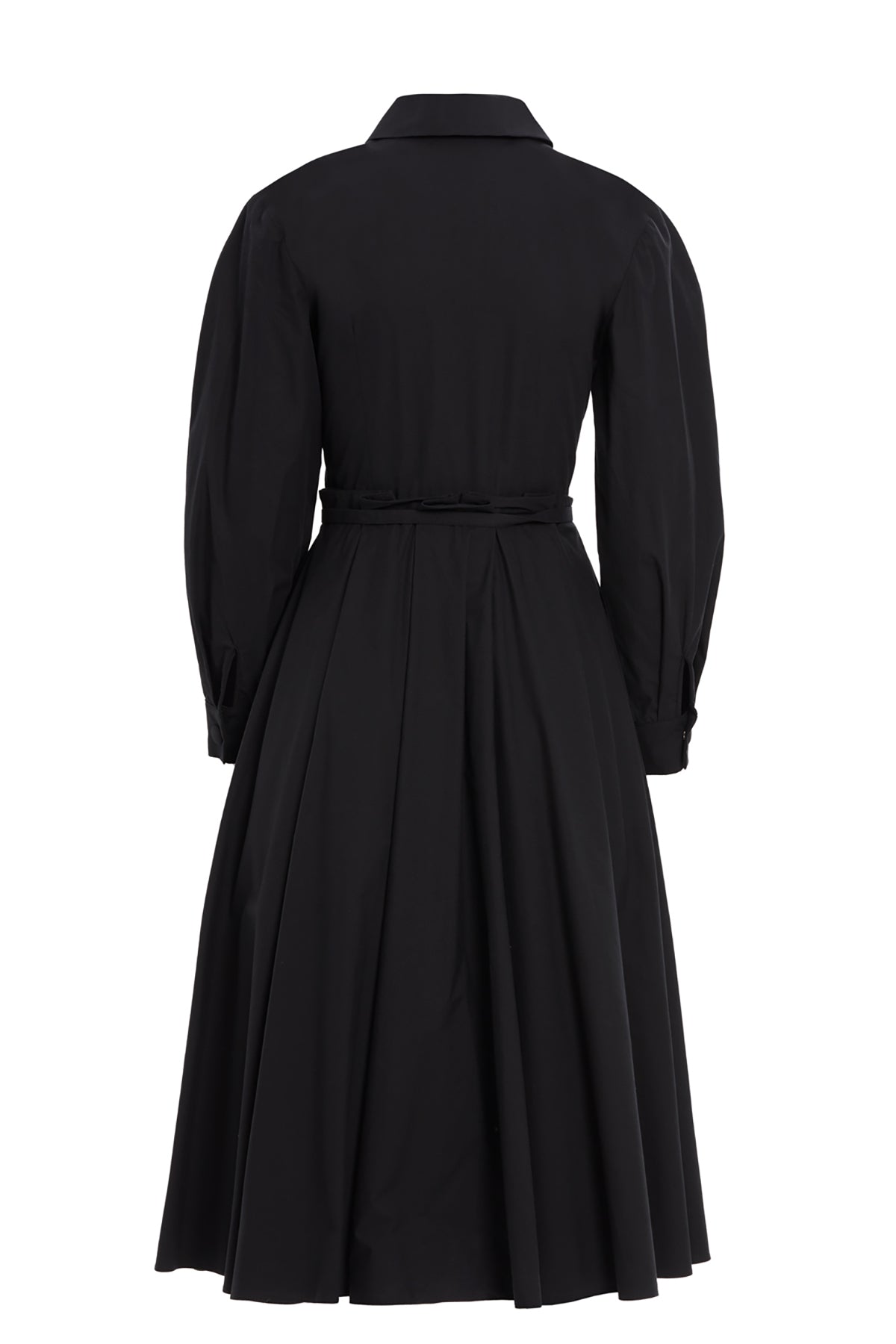 Gömlek Yaka Fermuarlı Midi Elbise