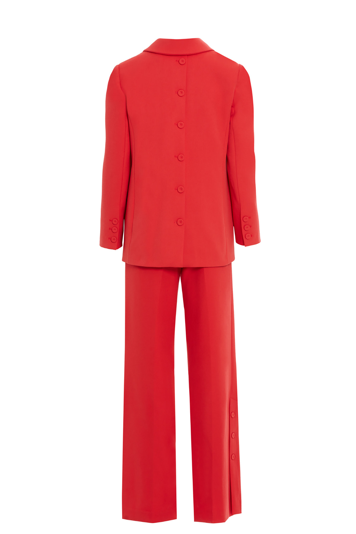 Sırtı Düğme Detaylı Cepli Rahat Kesim Takım