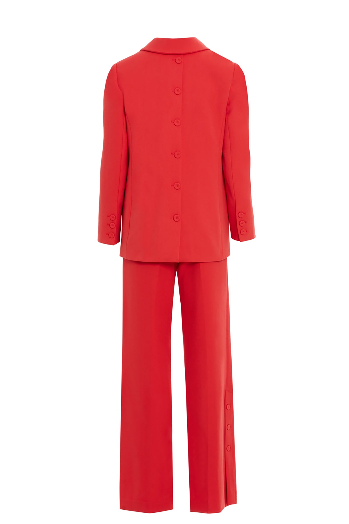 Sırtı Düğme Detaylı Cepli Rahat Kesim Takım